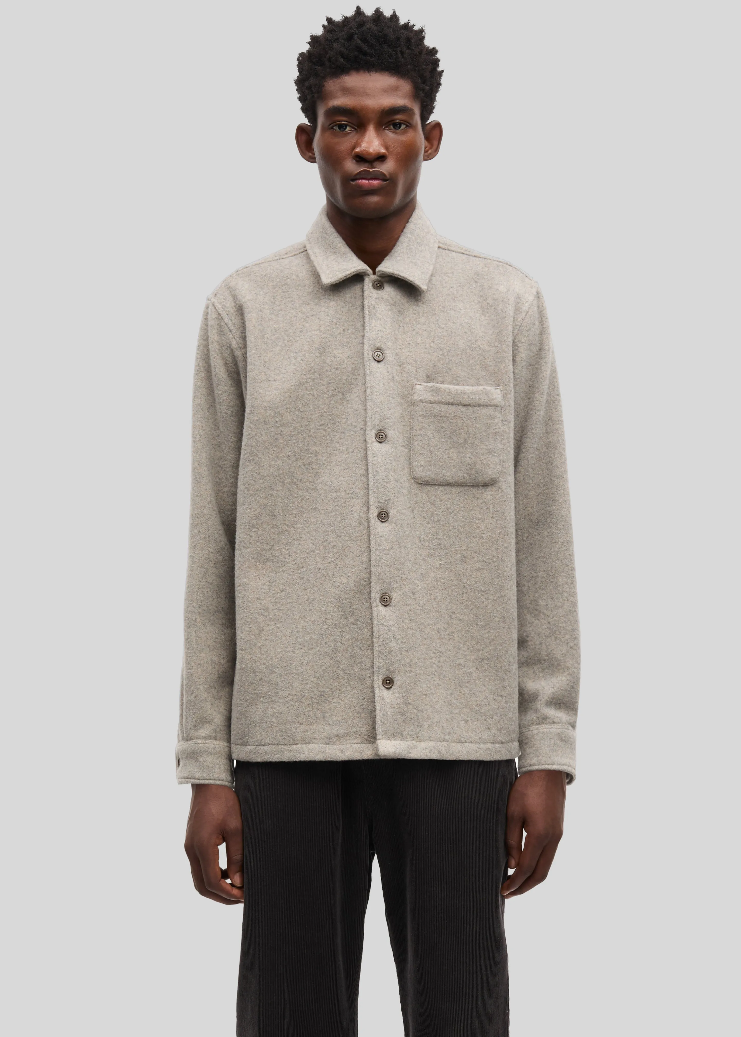 Samsøe Samsøe Sadamon JJ Overshirt - Elephant Skin sold by Frankie Shop