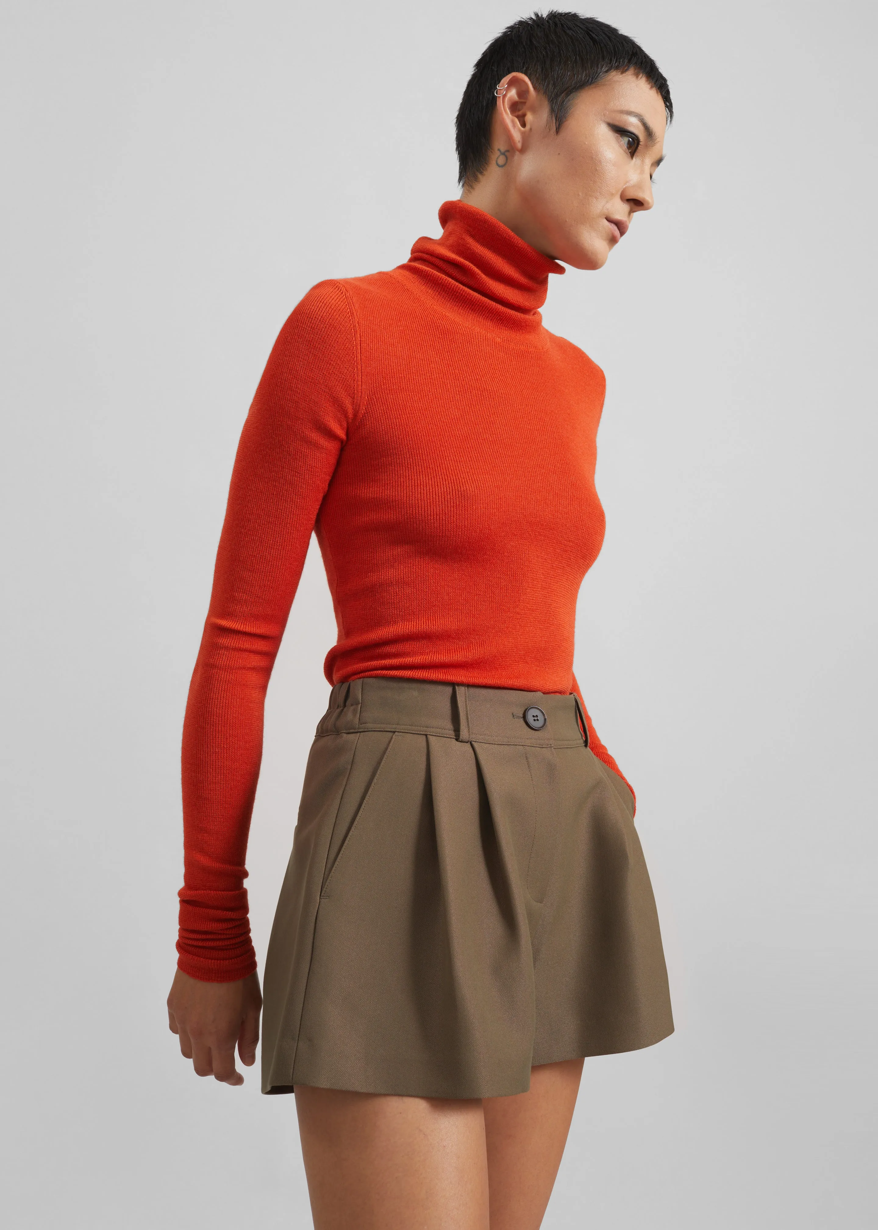 Kinsley Mini Shorts - Brown sold by Frankie Shop product image thumbnail 3