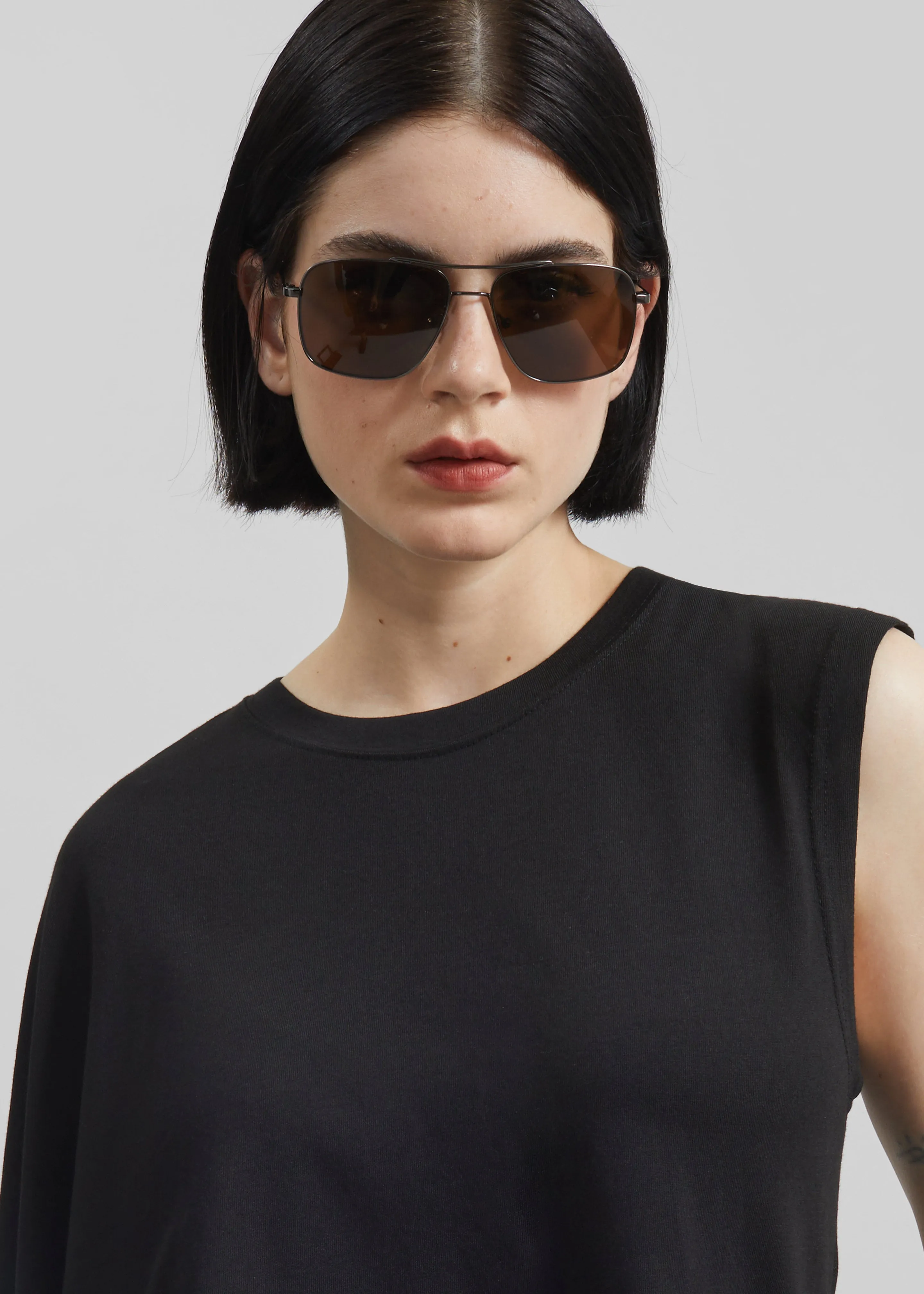 Ismere One-Sleeve Asymmetric Top - Black sold by Frankie Shop product image thumbnail 2