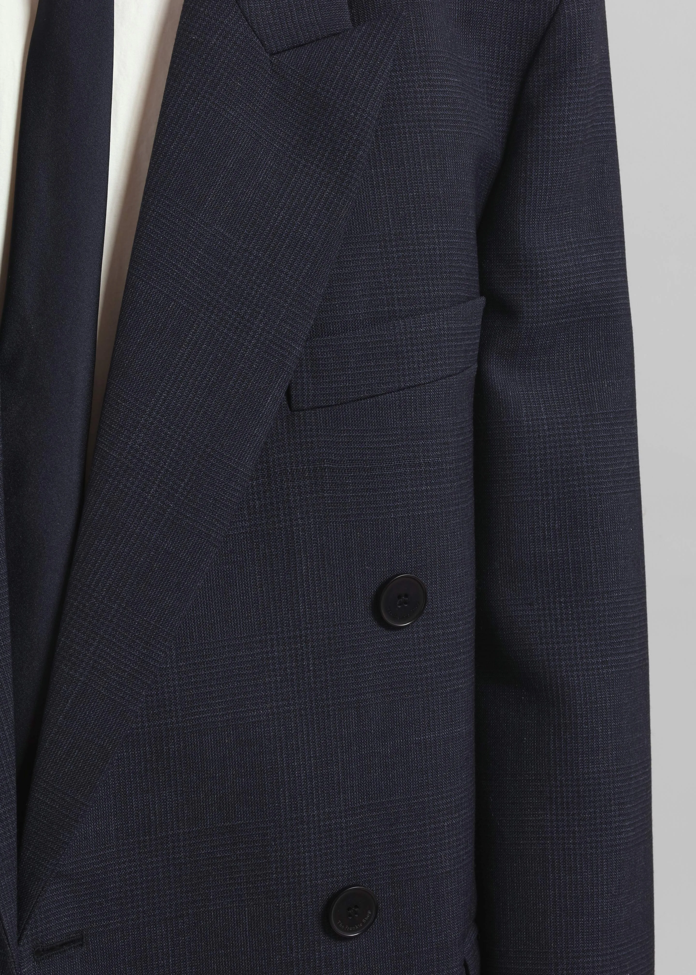 Jane Plaid Long Coat - Navy sold by Frankie Shop product image thumbnail 4