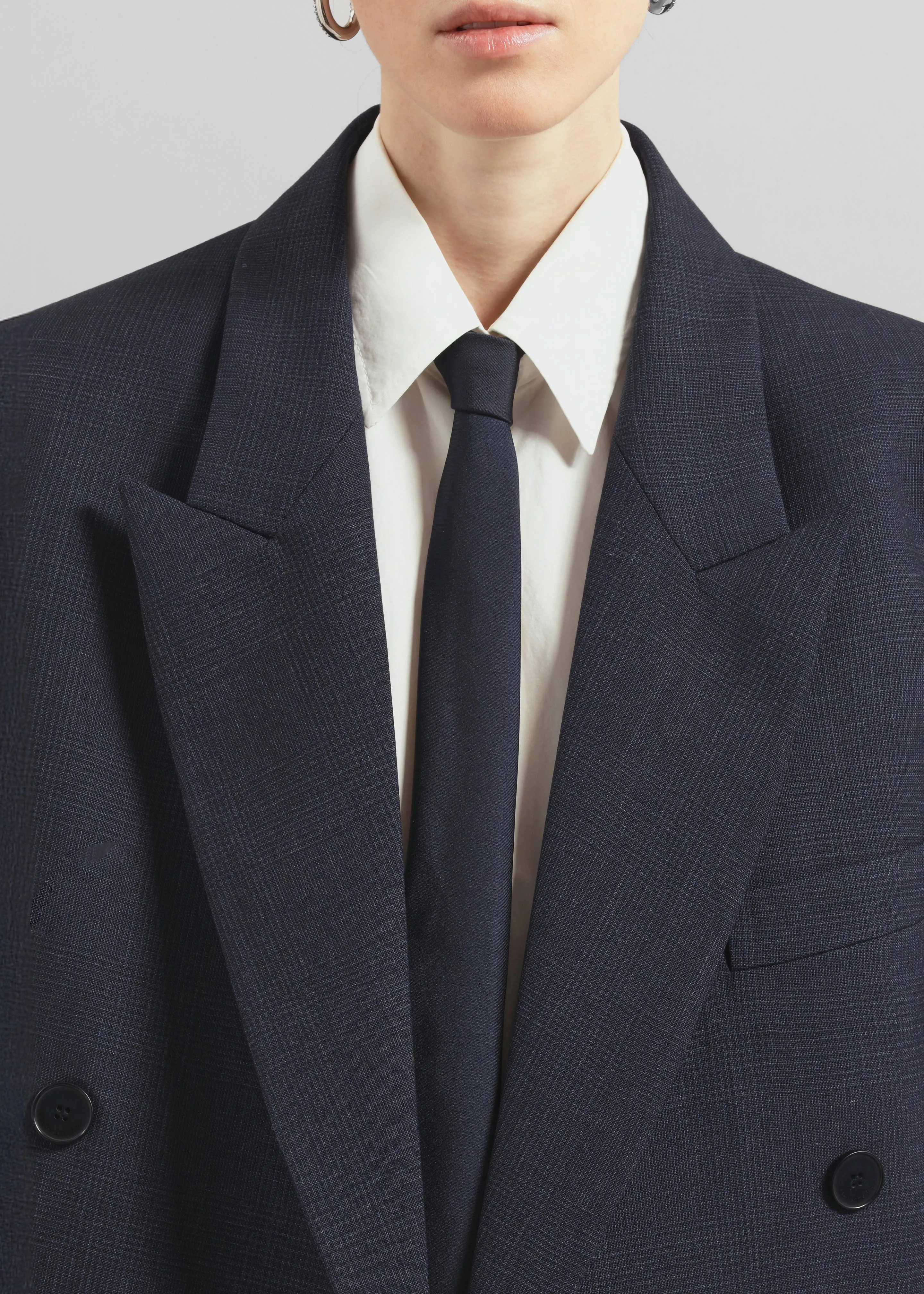 Jane Plaid Long Coat - Navy sold by Frankie Shop product image thumbnail 2