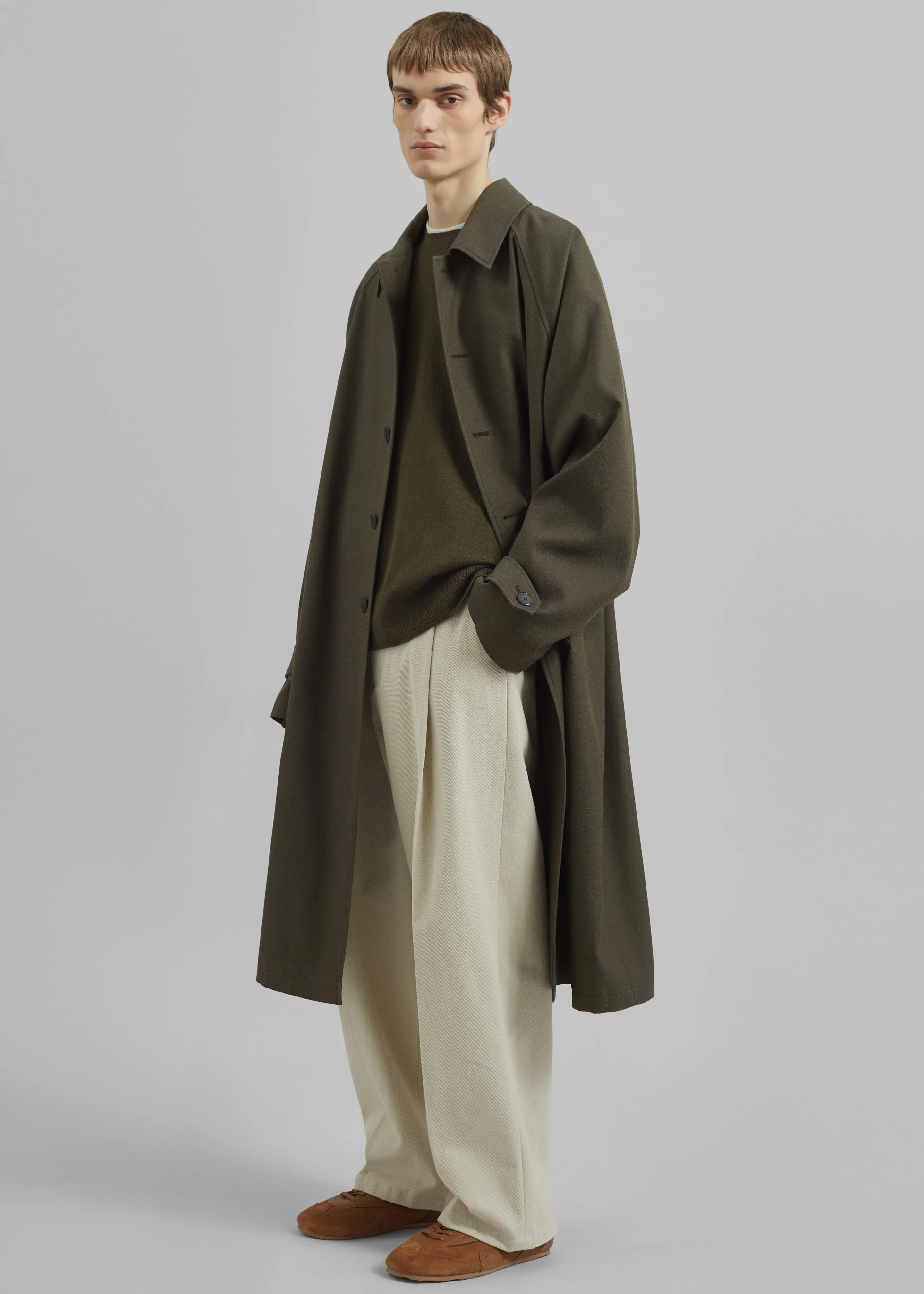 Emil Wool-Blend Trench - Army Green sold by Frankie Shop product image thumbnail 2