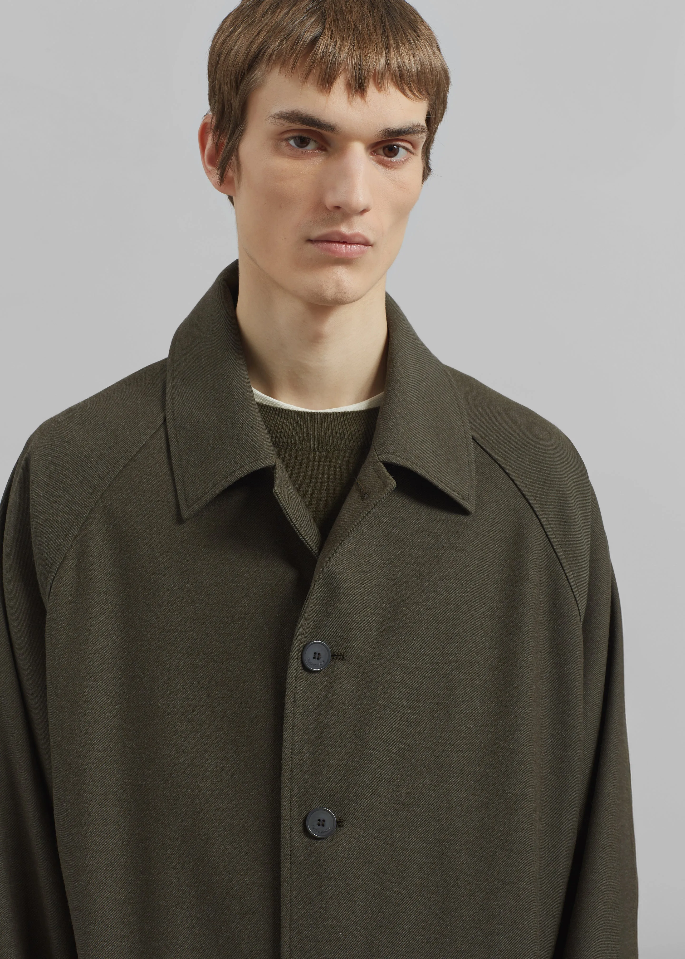 Emil Wool-Blend Trench - Army Green sold by Frankie Shop product image thumbnail 3