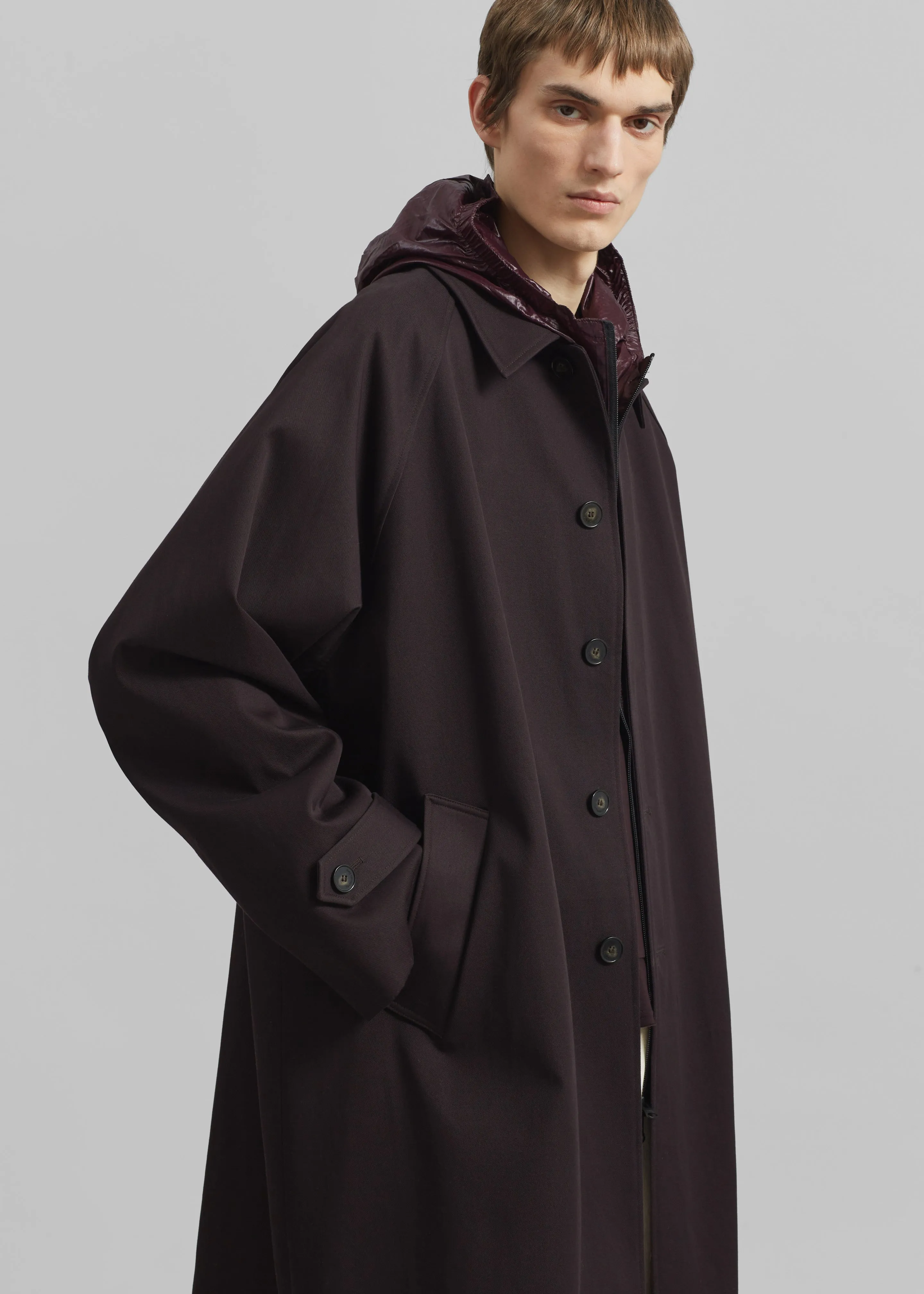 Emil Trench - Dark Plum sold by Frankie Shop product image thumbnail 2