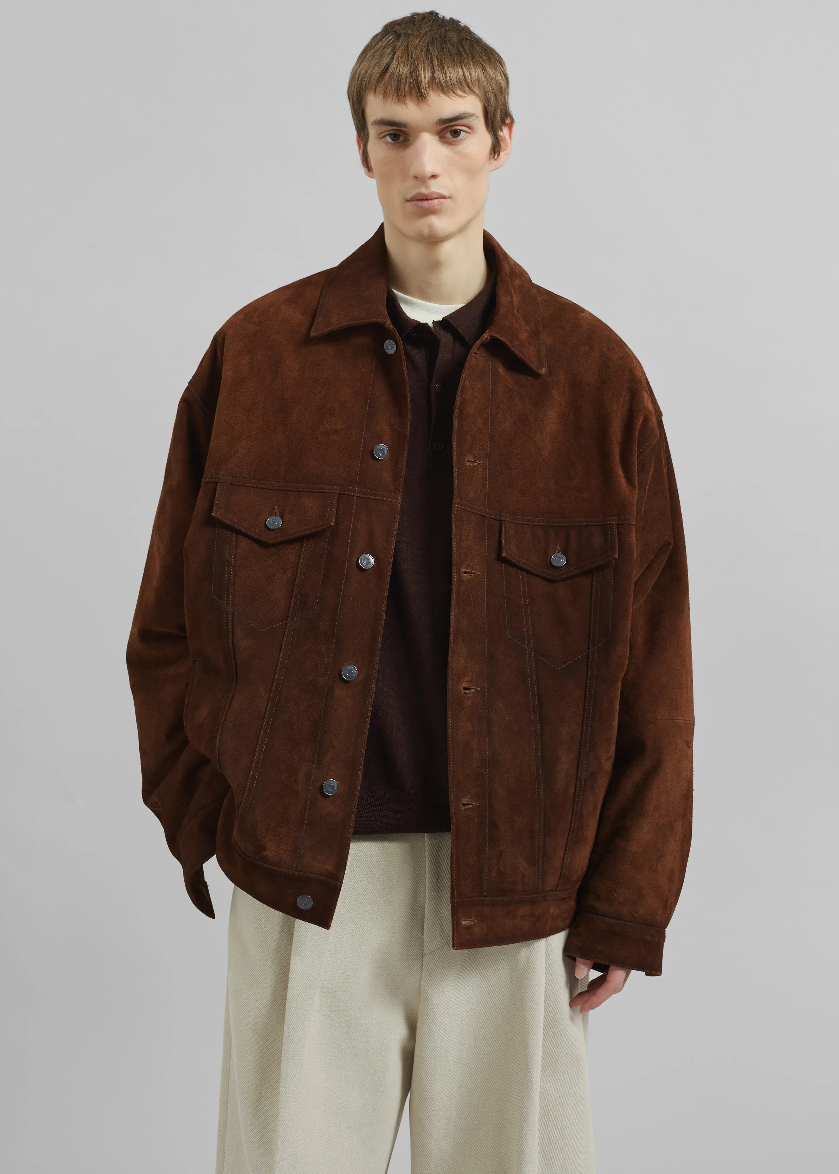 Conan Suede Jacket - Brown sold by Frankie Shop product image thumbnail 3