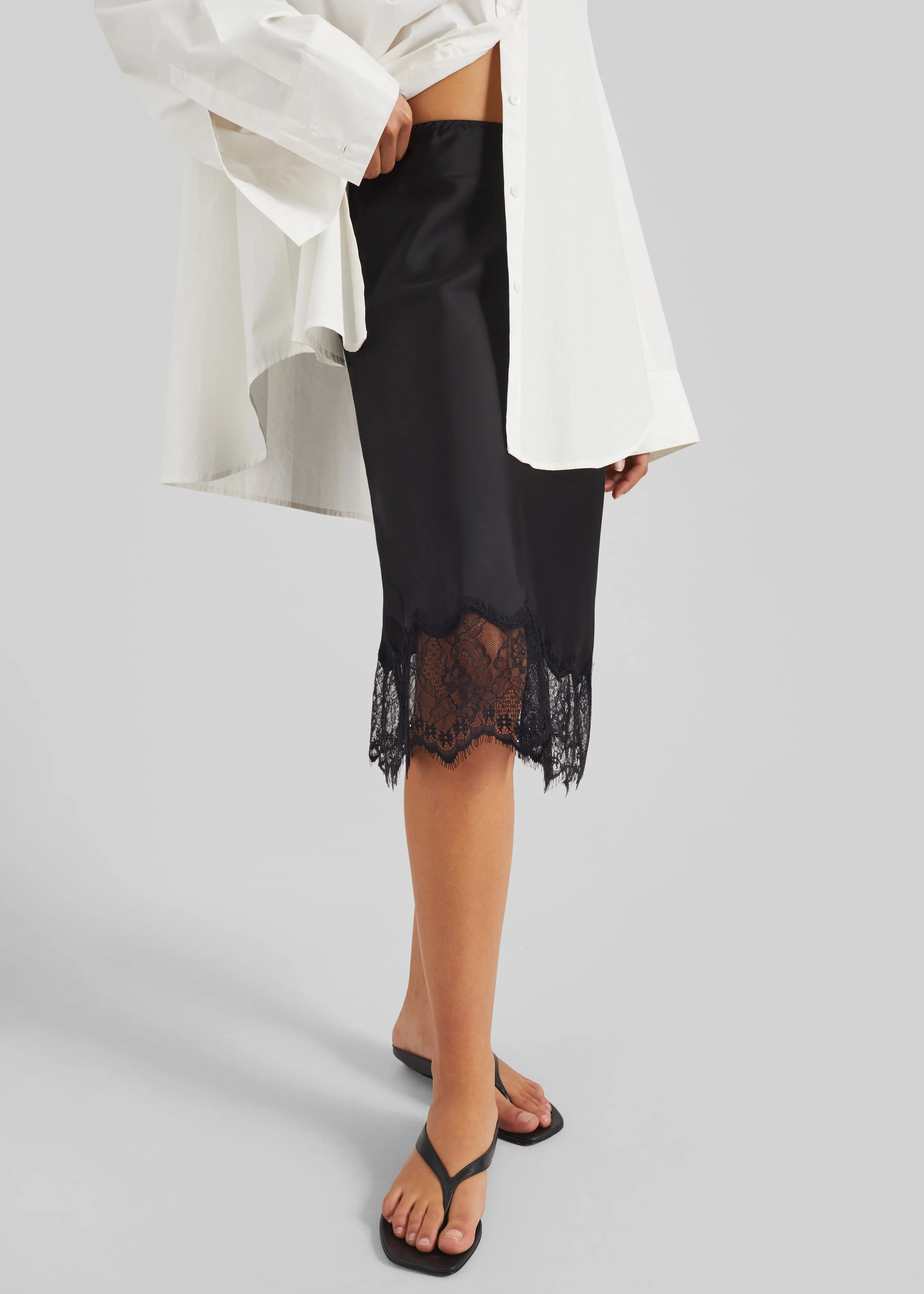 Rosyth Lace Midi Skirt - Black sold by Frankie Shop