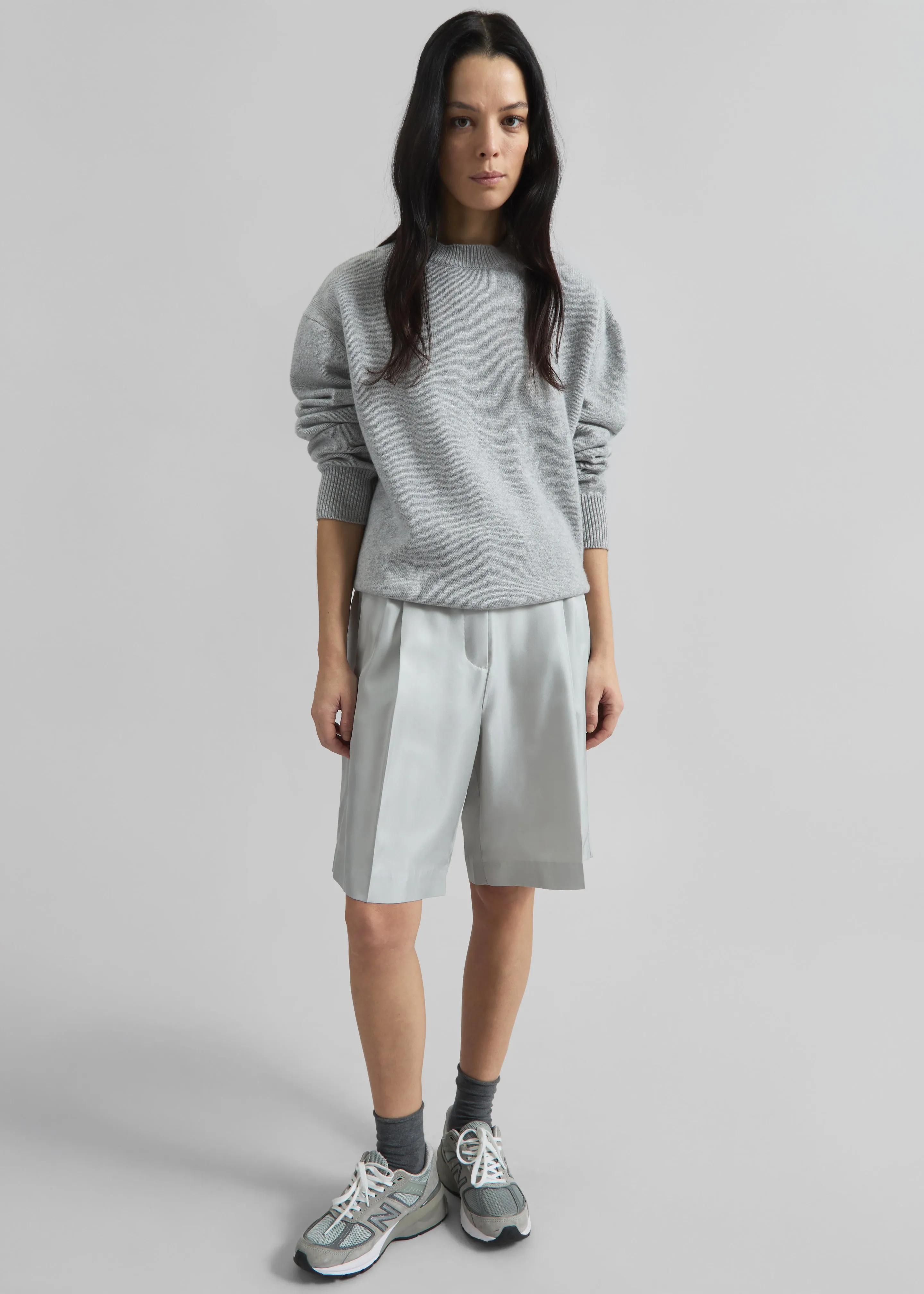 Quinton Crew Neck Sweater - Light Grey sold by Frankie Shop product image thumbnail 5