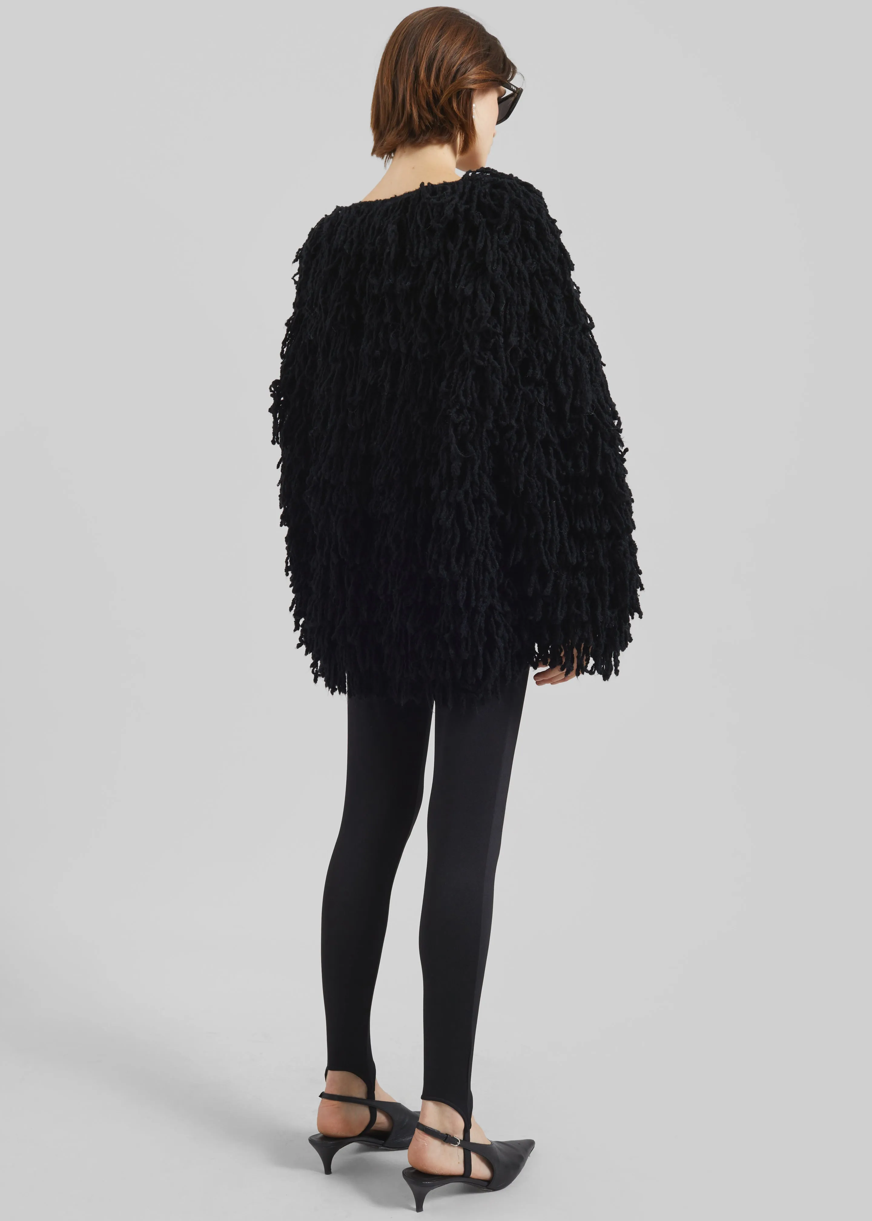 Loulou de Saison Gabin Alpaca Fringes Sweater - Black sold by Frankie Shop product image thumbnail 5