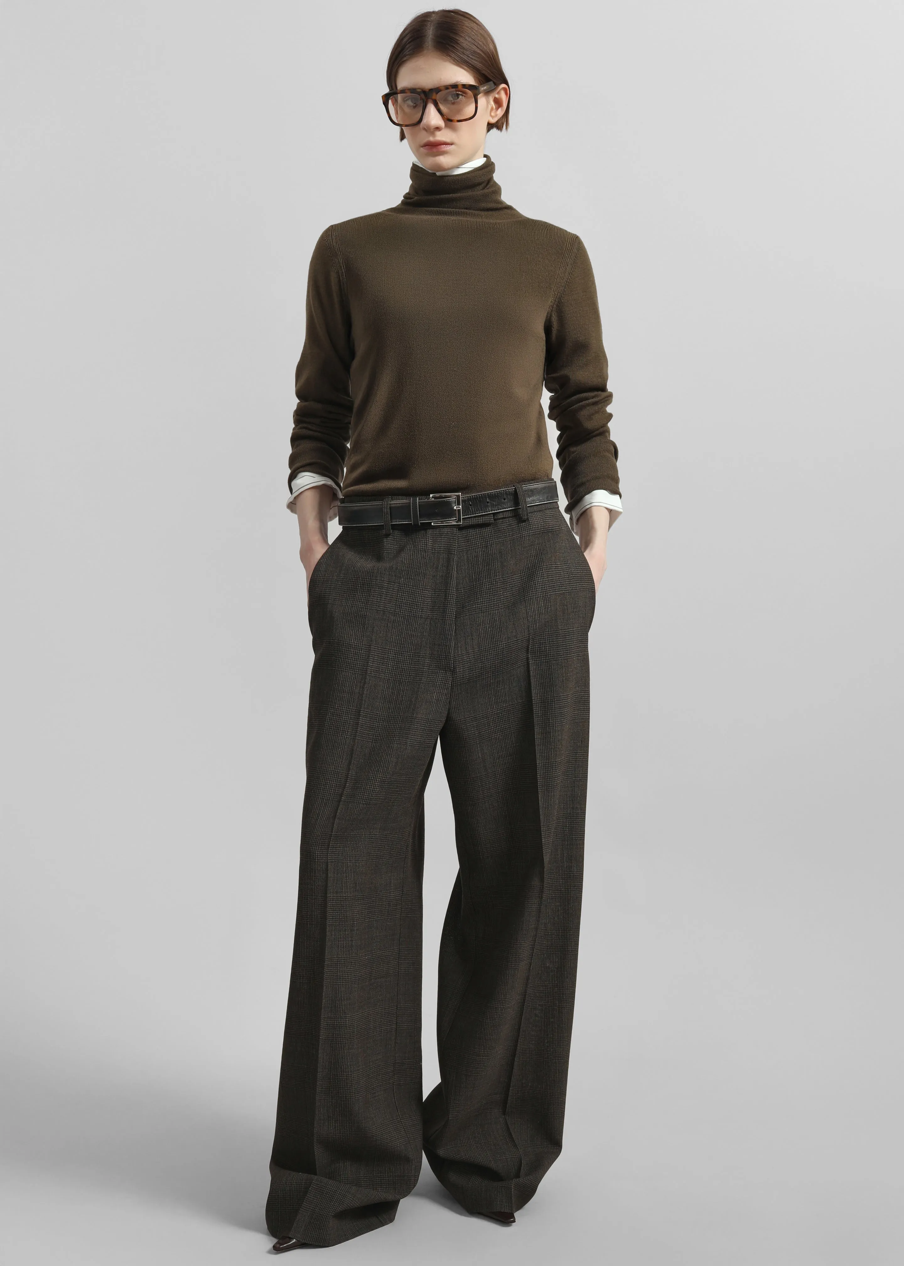 Utica Thin Turtleneck Sweater - Olive sold by Frankie Shop product image thumbnail 3