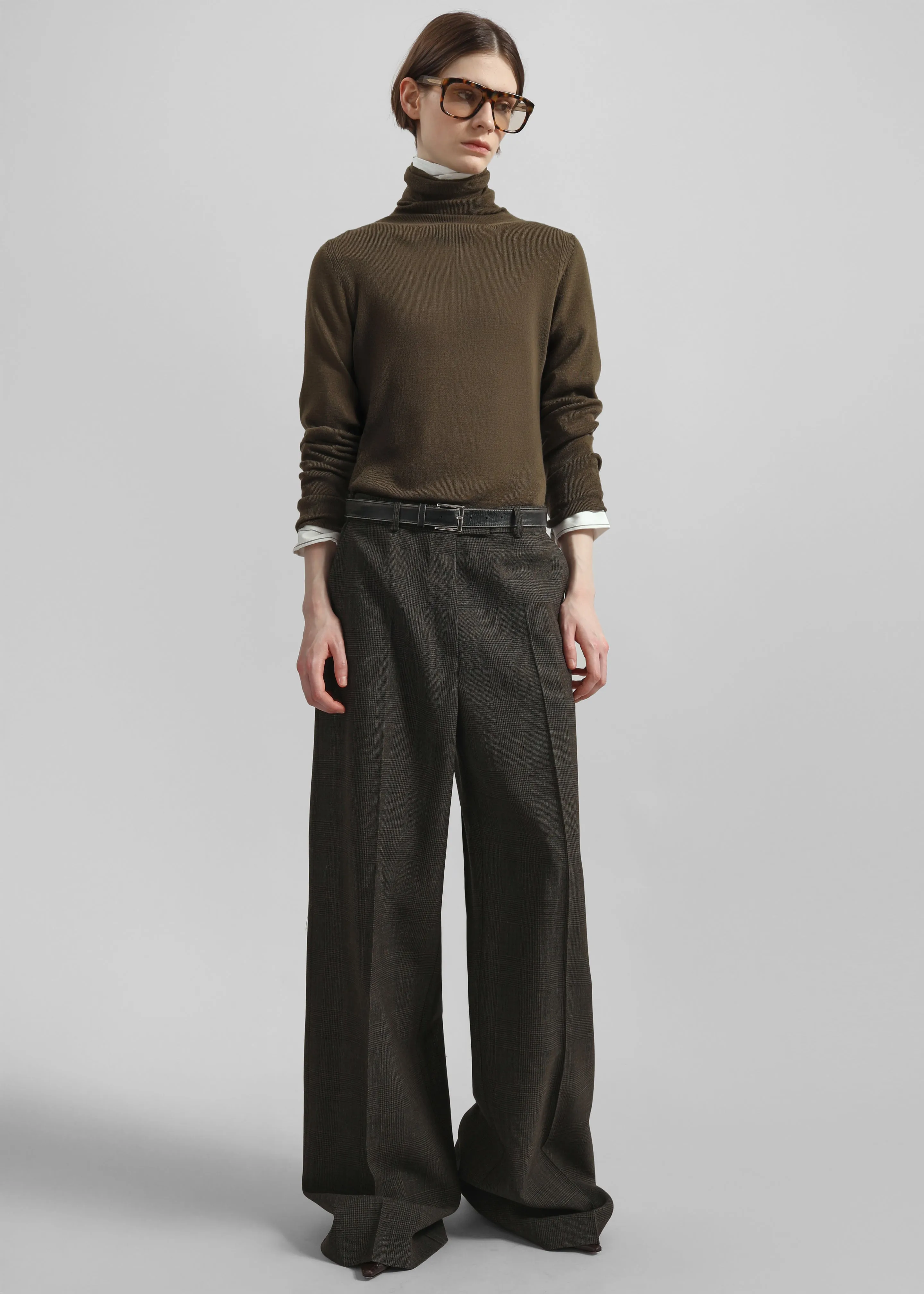 Utica Thin Turtleneck Sweater - Olive sold by Frankie Shop product image thumbnail 4