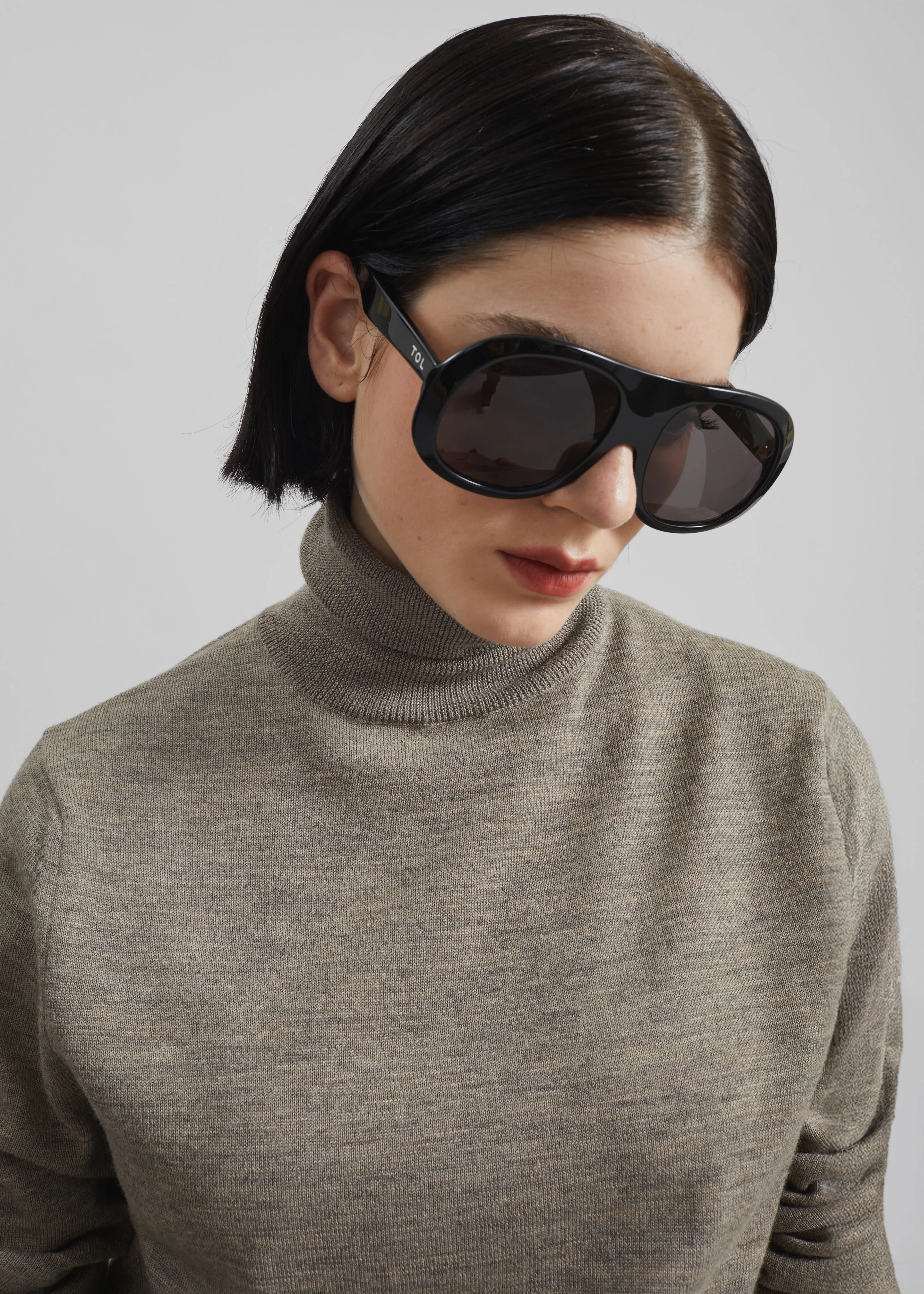 Eve Thin Turtleneck Sweater - Taupe sold by Frankie Shop product image thumbnail 4
