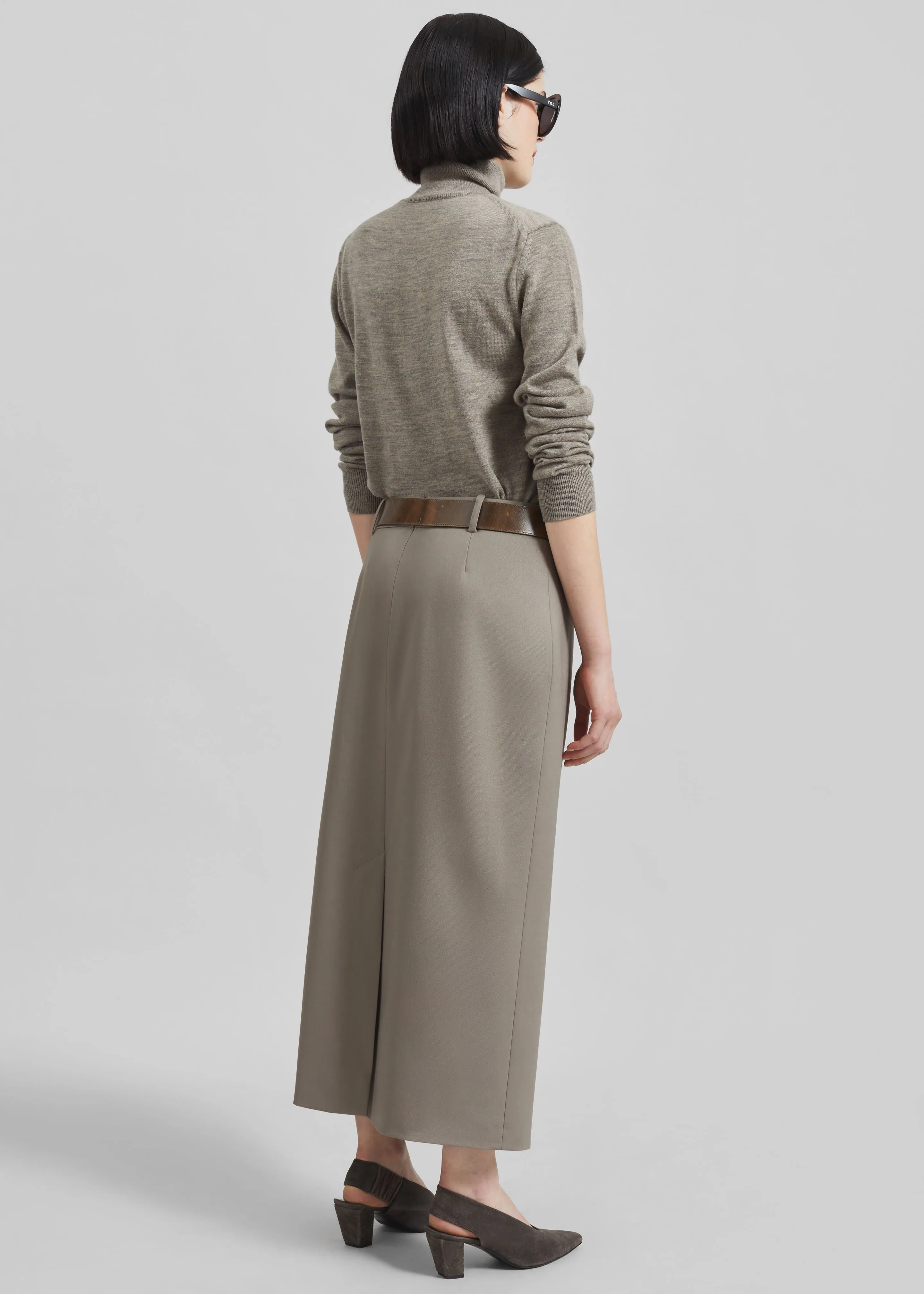 Eve Thin Turtleneck Sweater - Taupe sold by Frankie Shop product image thumbnail 5