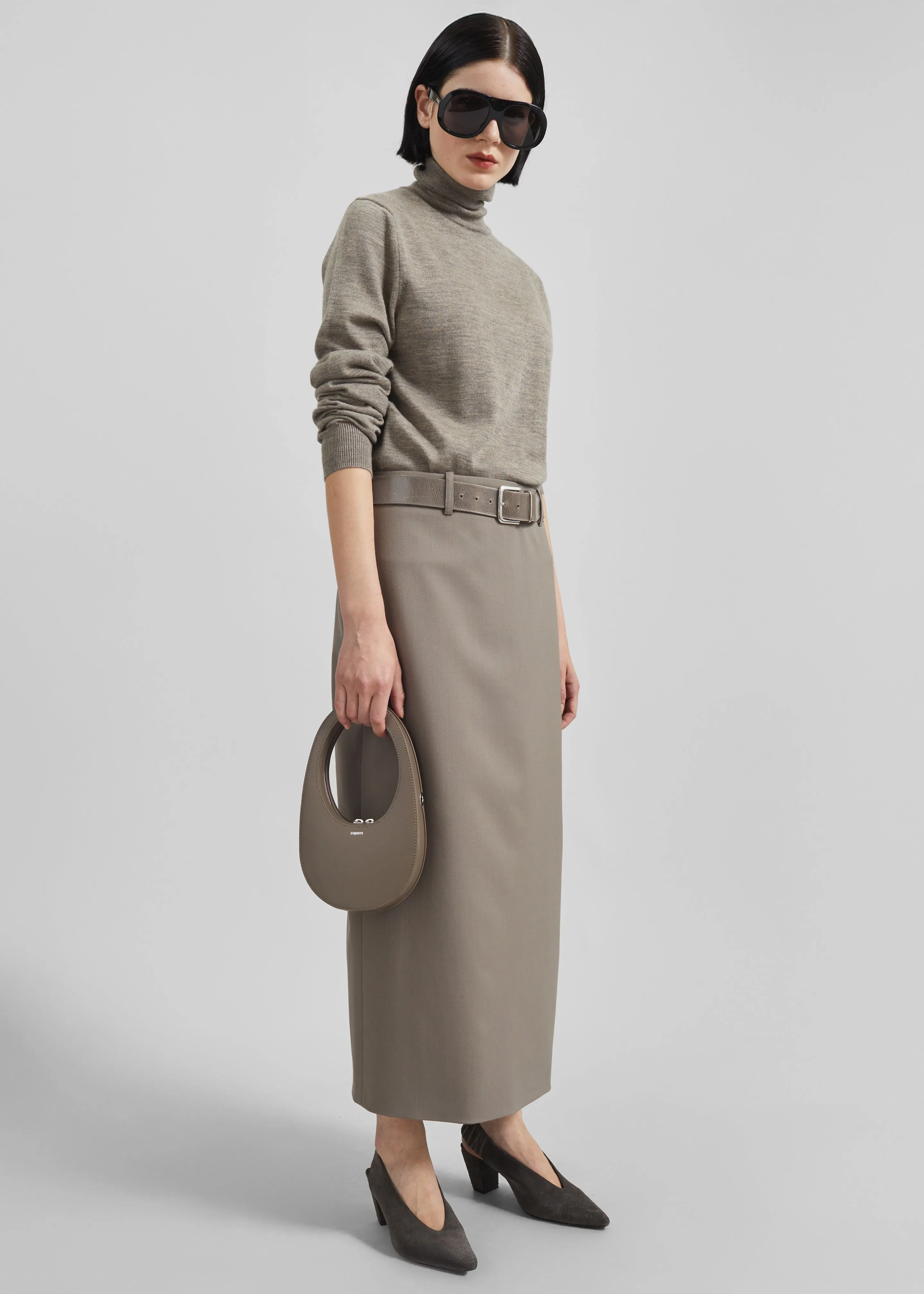 Eve Thin Turtleneck Sweater - Taupe sold by Frankie Shop product image thumbnail 2