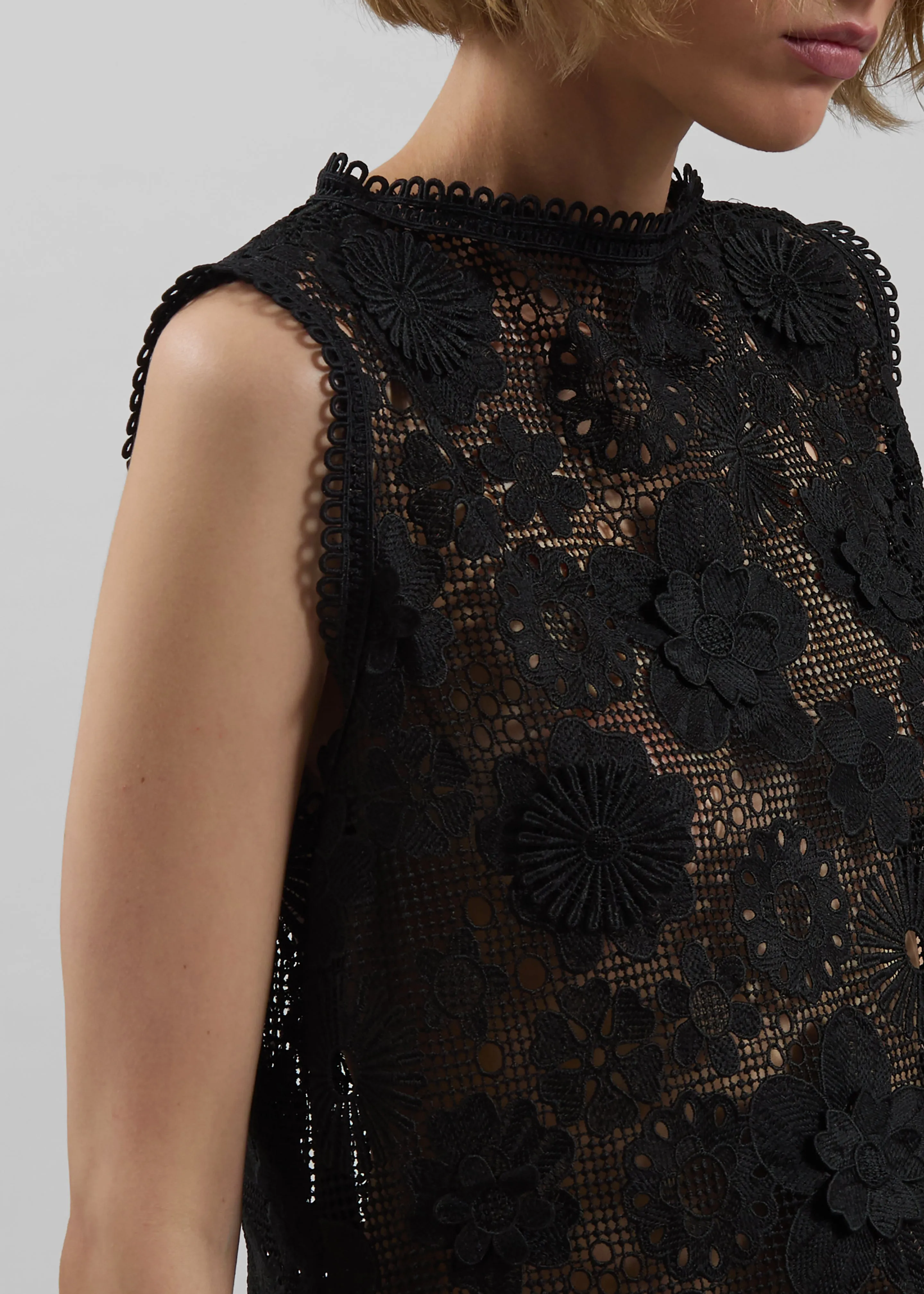 Firenze Floral Lace Mini Dress - Black sold by Frankie Shop product image thumbnail 3