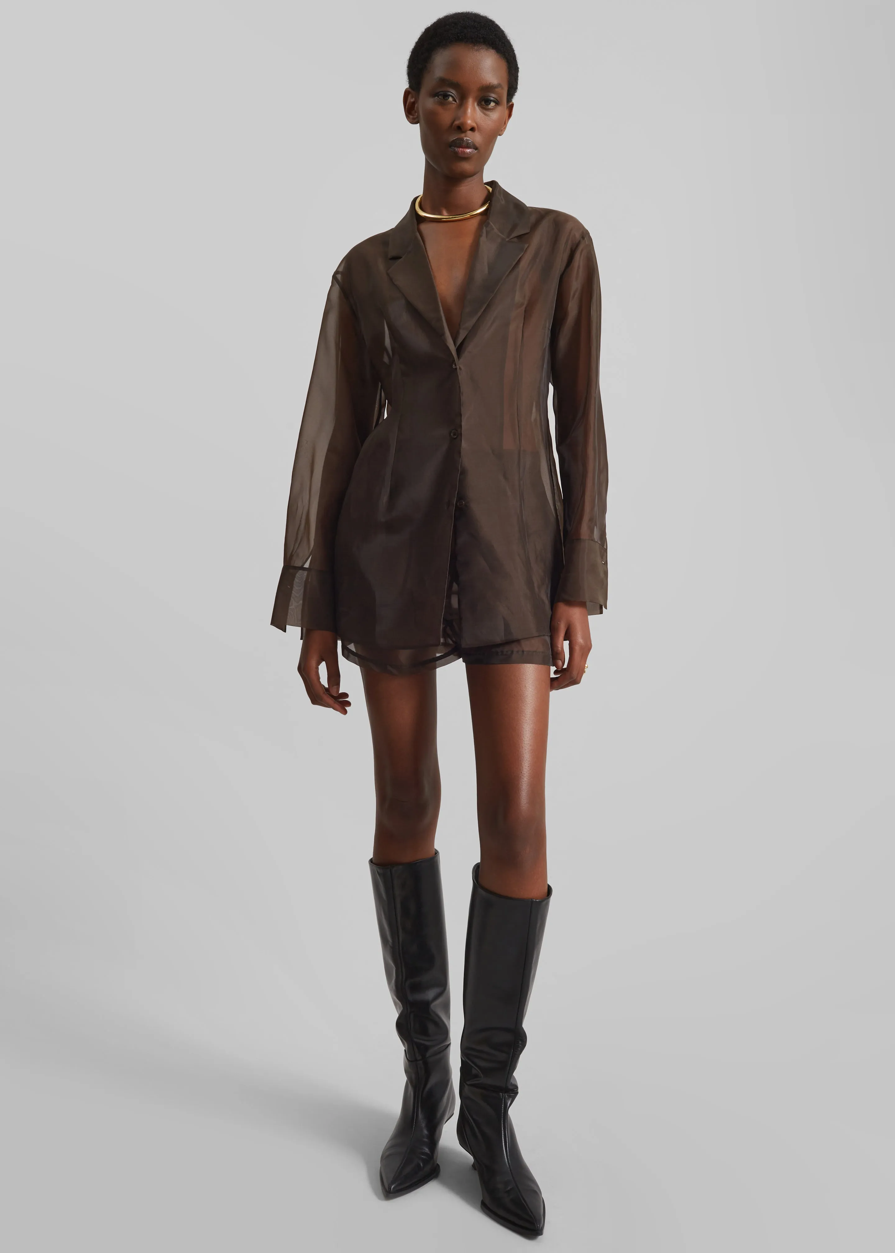 Lise Sheer Blazer - Brown sold by Frankie Shop product image thumbnail 2