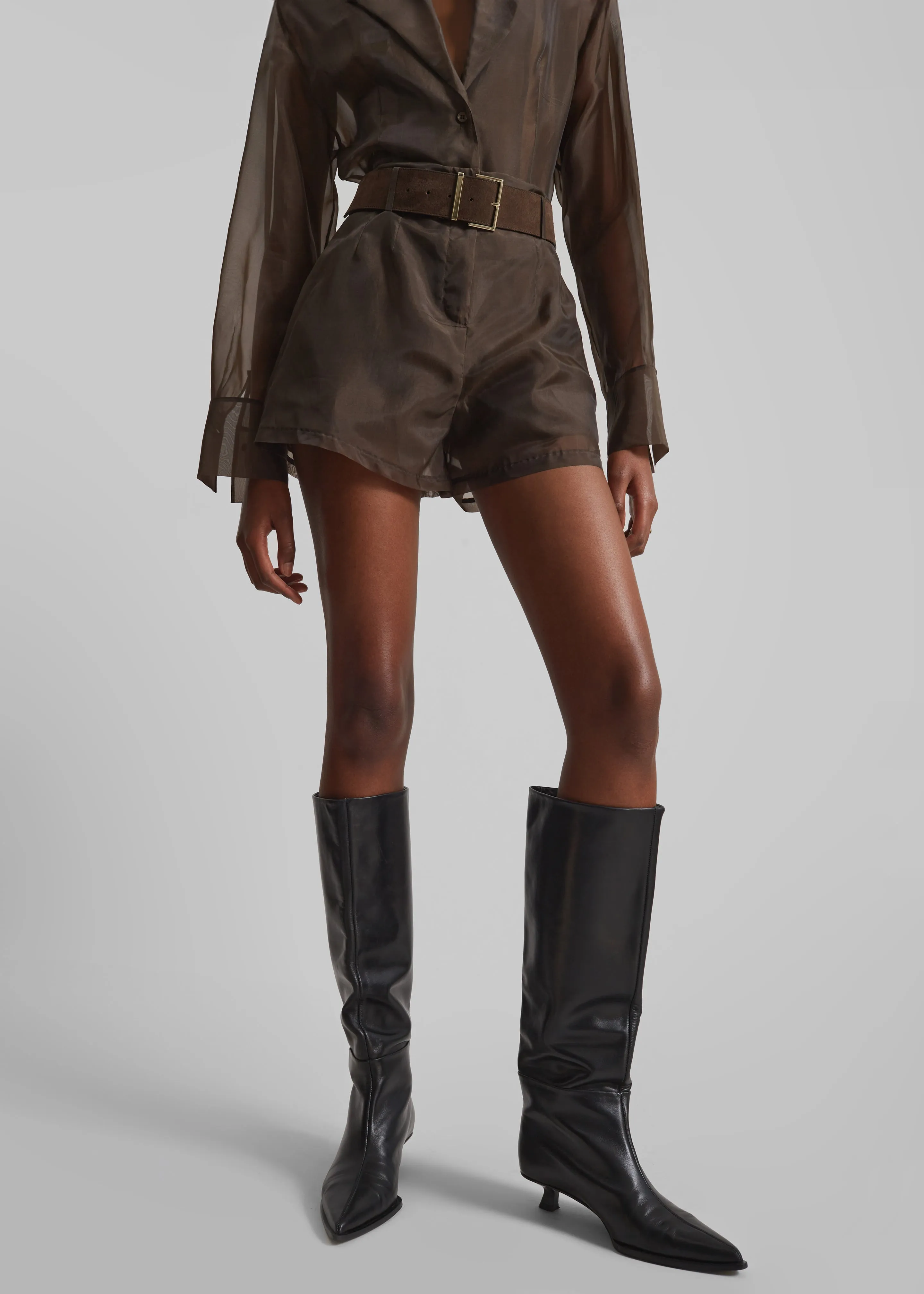 Lise Sheer Shorts - Brown sold by Frankie Shop