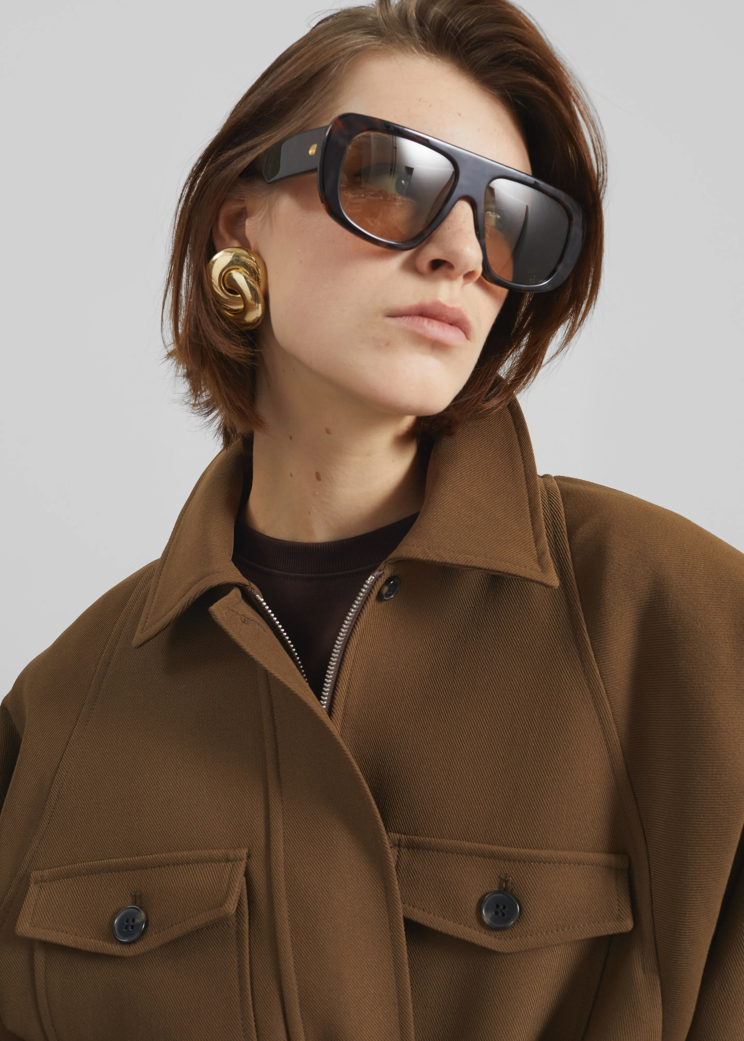 Trevose Padded Utility Jacket - Brown sold by Frankie Shop product image thumbnail 4