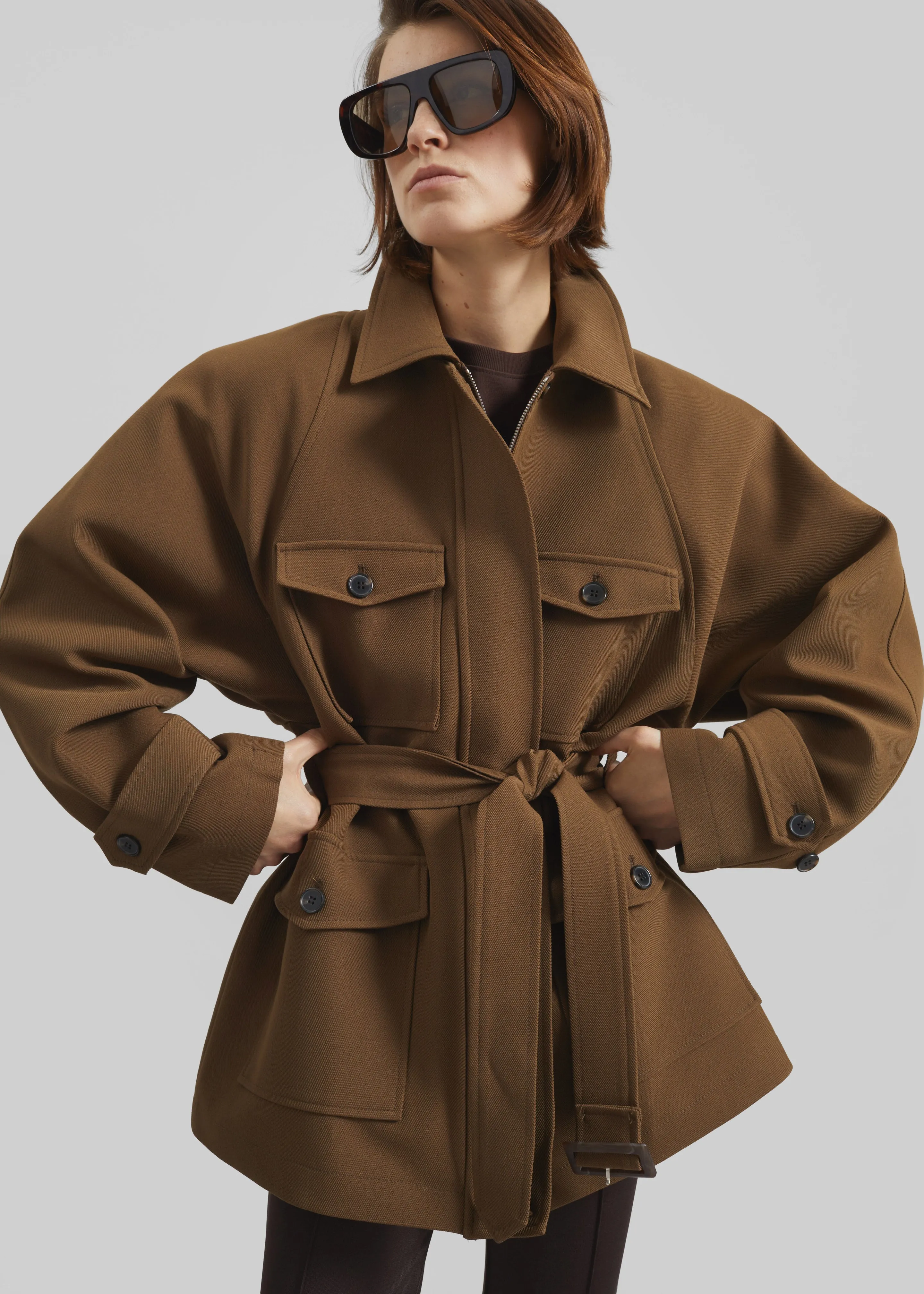 Trevose Padded Utility Jacket - Brown sold by Frankie Shop product image thumbnail 2