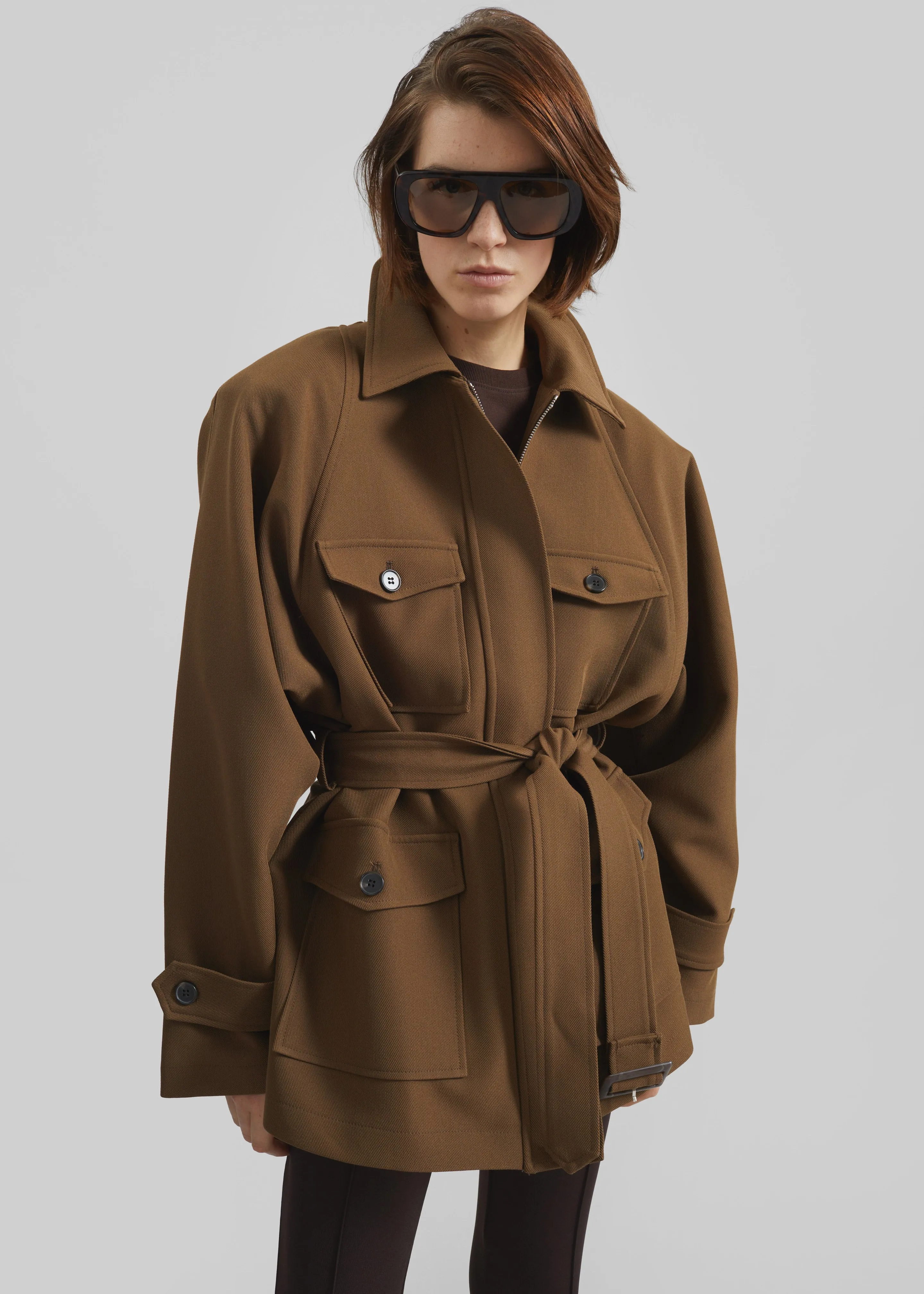 Trevose Padded Utility Jacket - Brown sold by Frankie Shop product image thumbnail 3