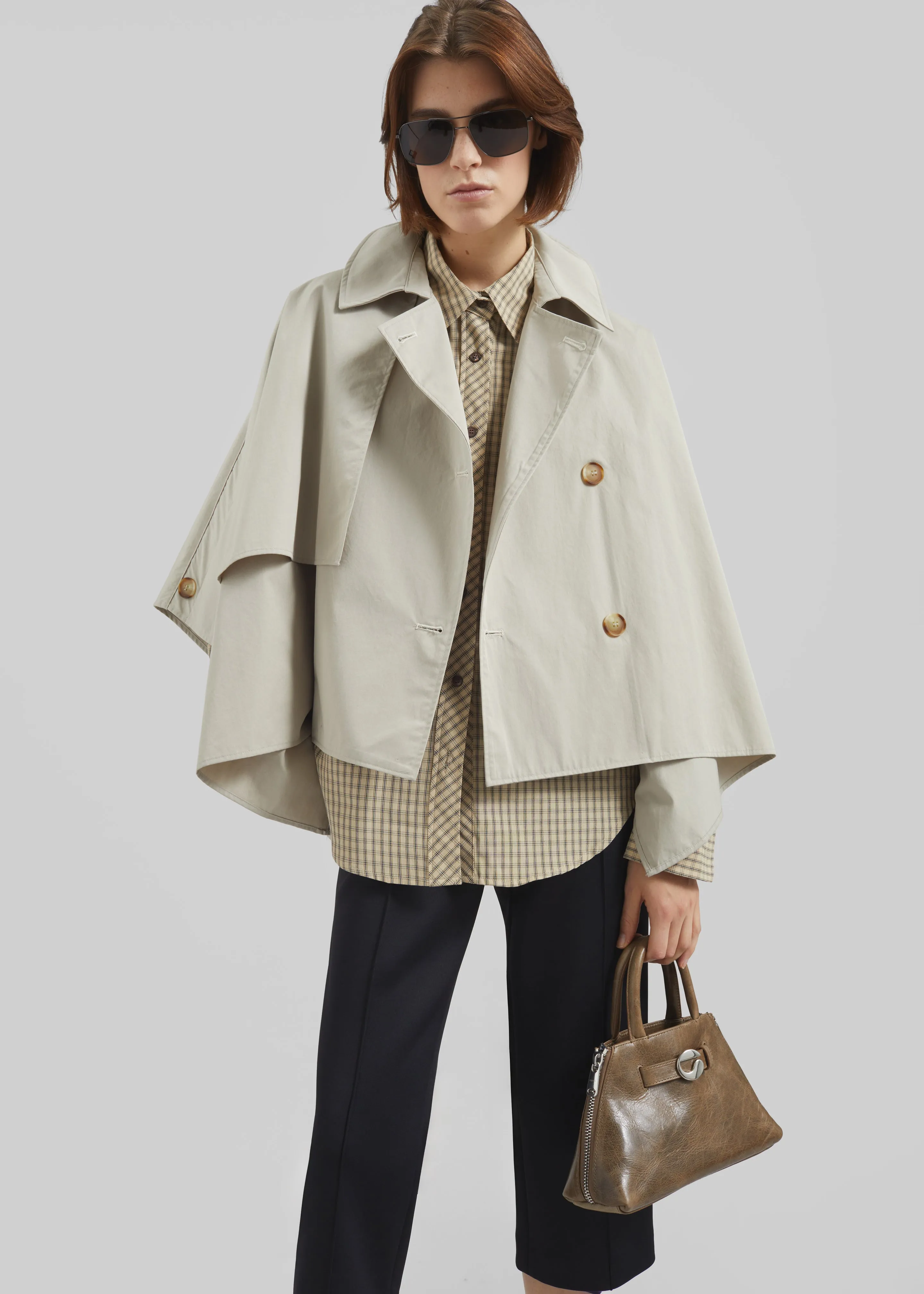 Maren Cape Trench - Beige sold by Frankie Shop