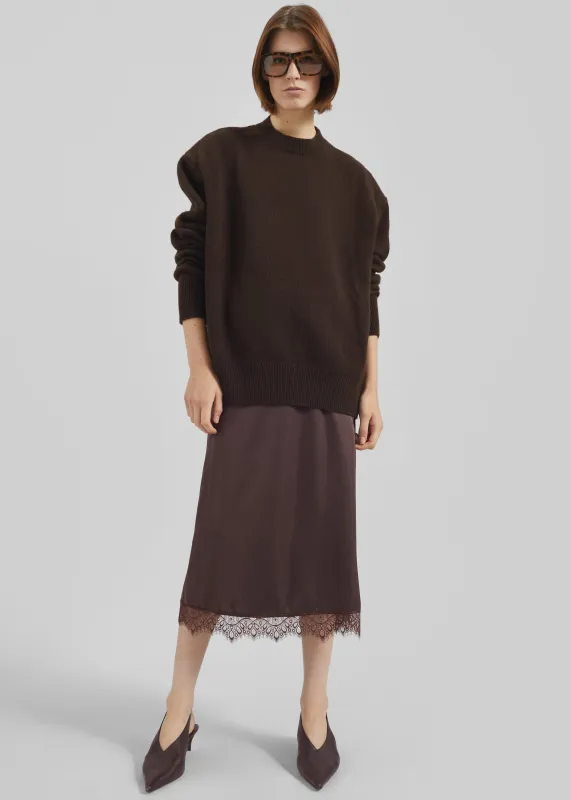 Bareilly Lace Midi Skirt - Brown sold by Frankie Shop