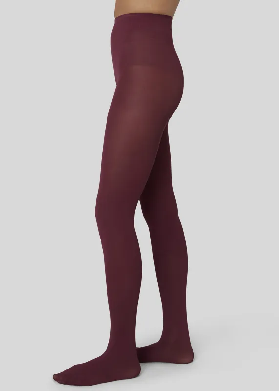Swedish Stockings Olivia Premium Tights - Deep Red sold by Frankie Shop