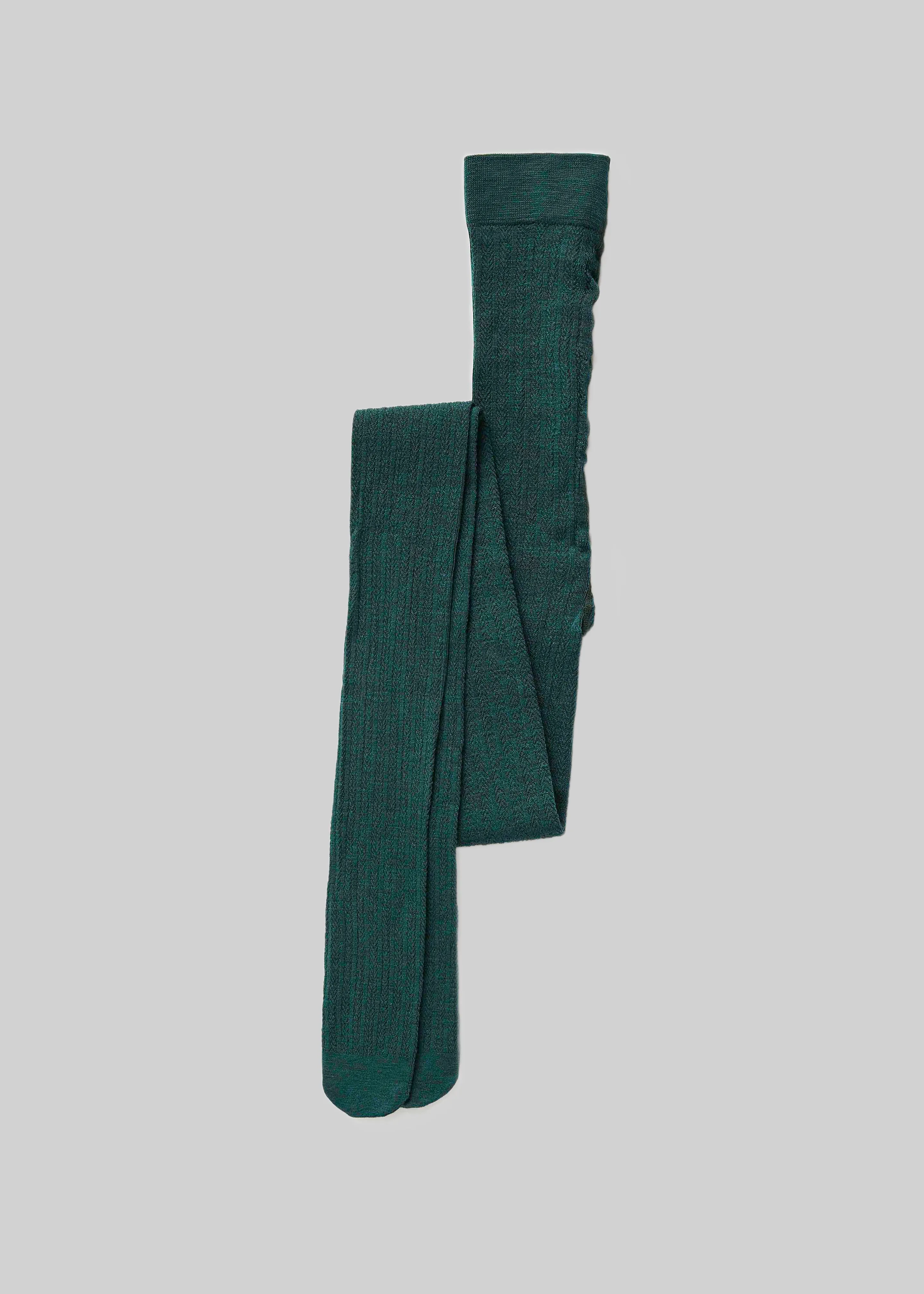 Swedish Stockings Ylva Fishbone Wool Tights - Dark Green sold by Frankie Shop product image thumbnail 2