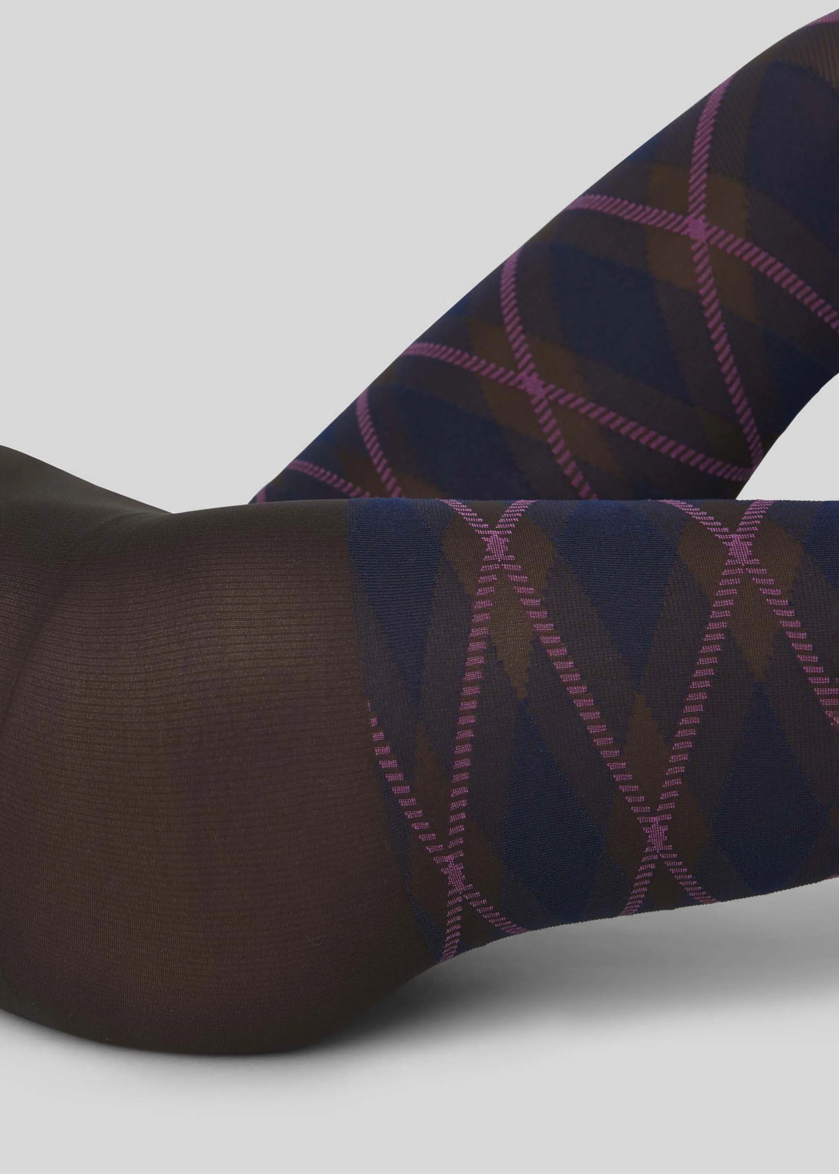 Swedish Stockings Franka Check Tights - Dark Brown sold by Frankie Shop product image thumbnail 4