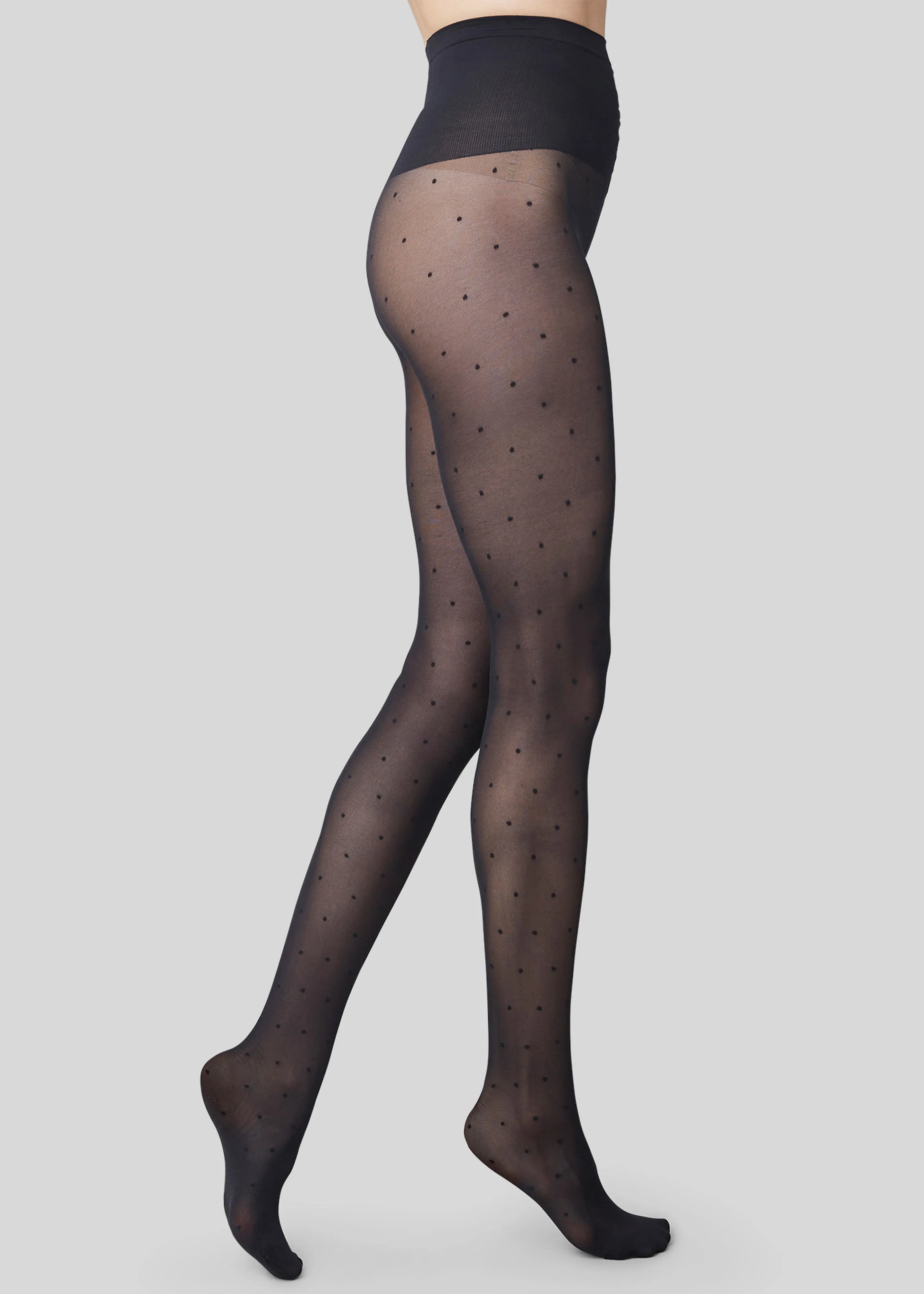 Swedish Stockings Doris Dots Tights - Black sold by Frankie Shop product image thumbnail 4