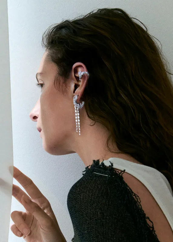 Completedworks Dropping Light Ear Cuff - Silver made by Completed Works