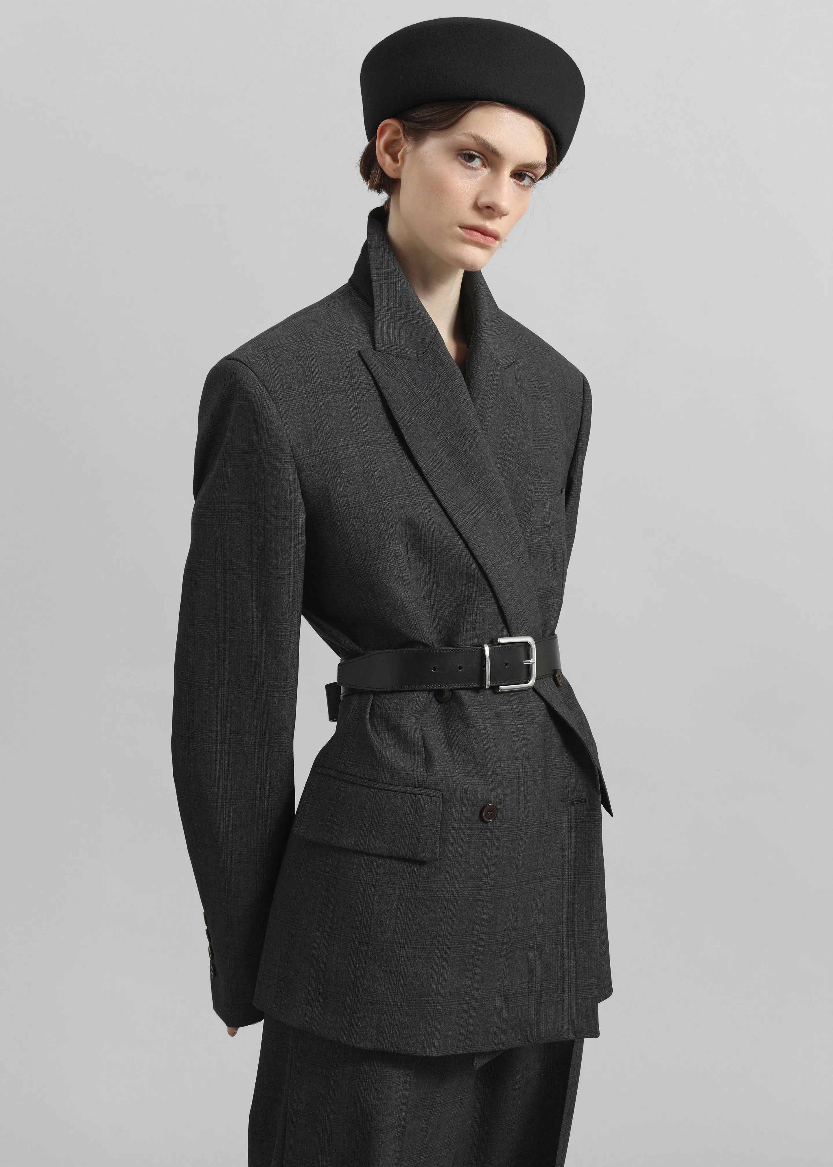 Noxley Pillbox Hat - Black sold by Frankie Shop