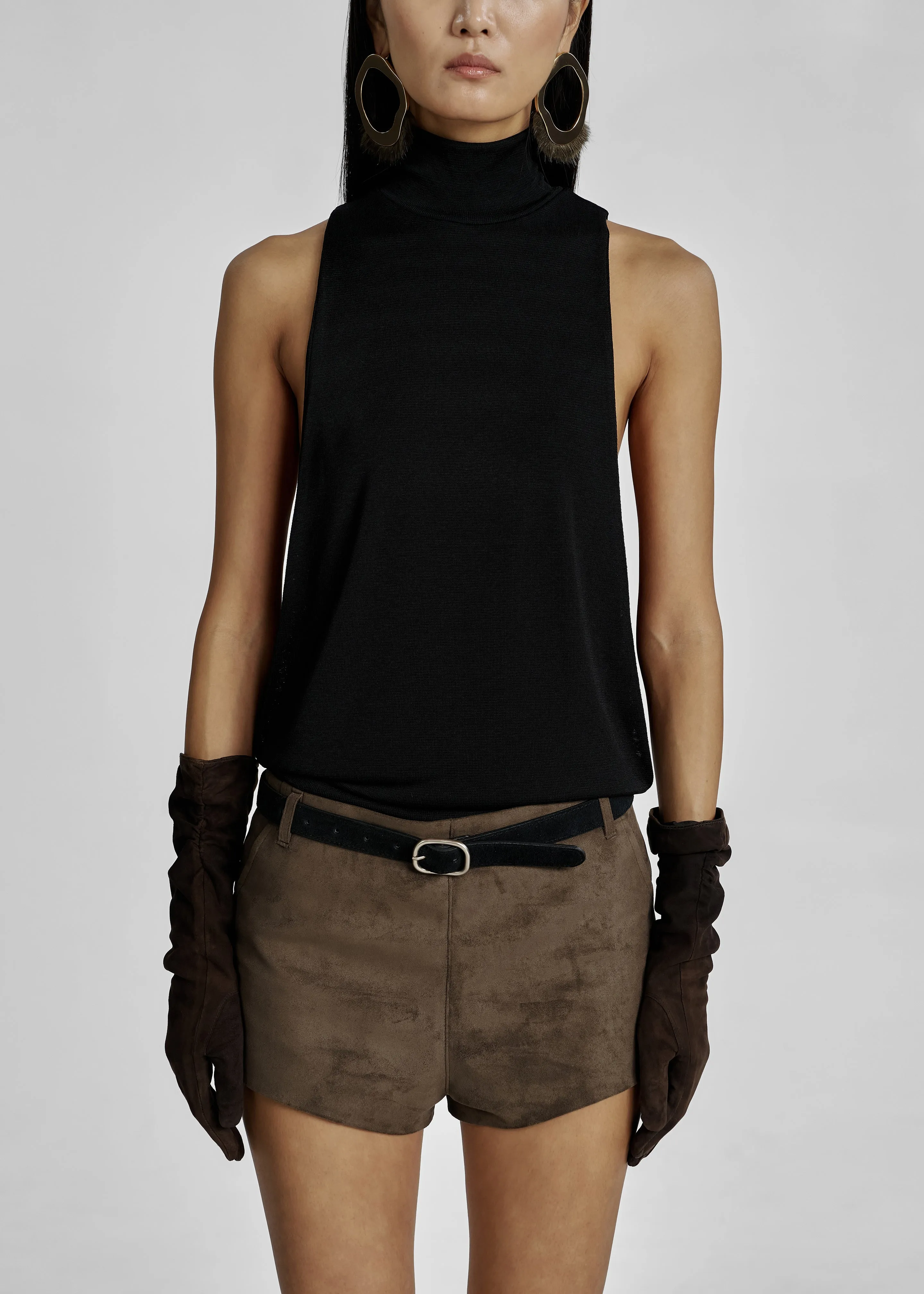 Valmere Faux Suede Hot Pants - Brown sold by Frankie Shop product image thumbnail 3