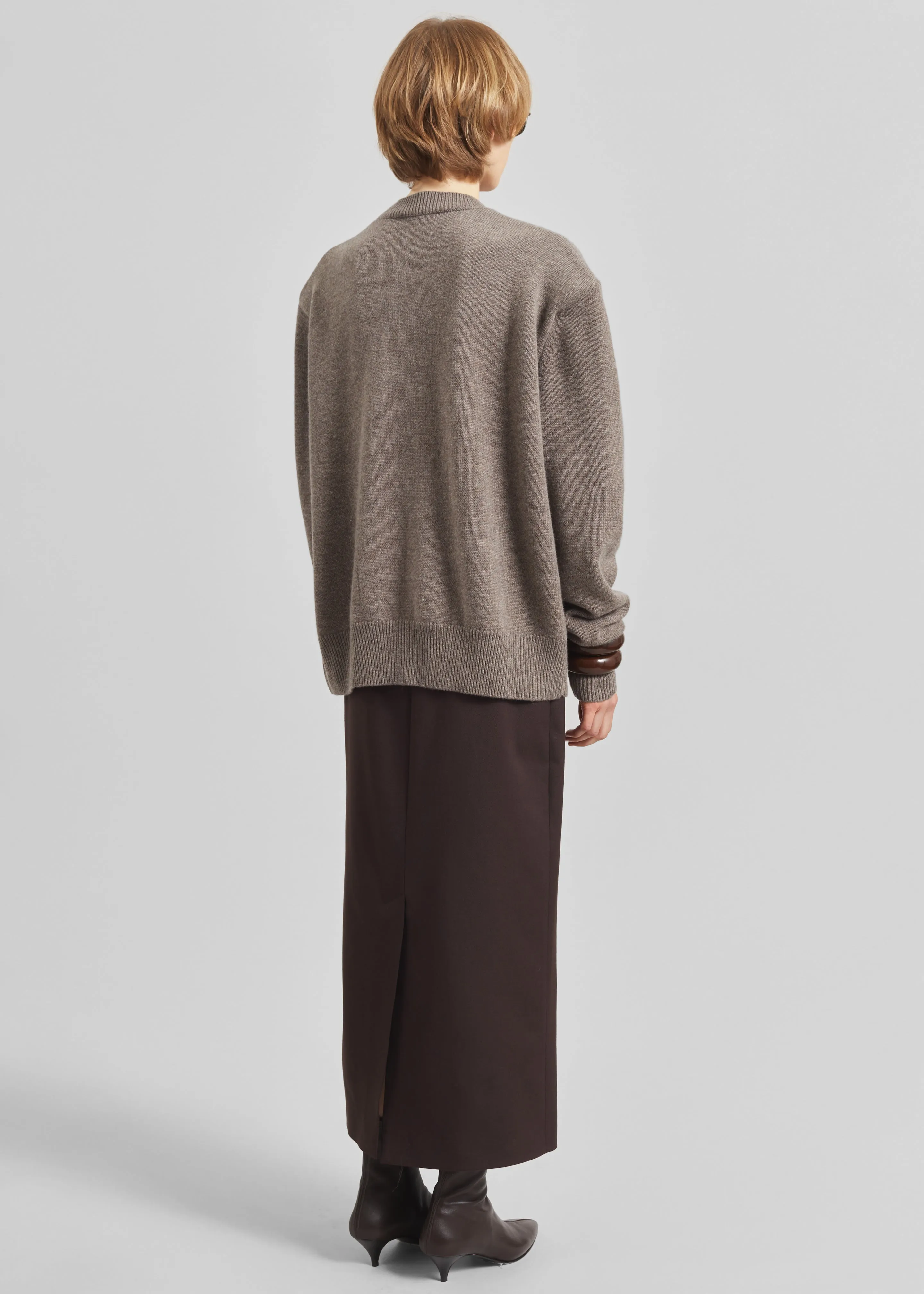 Rafaela Padded Knit Sweater - Dark Taupe sold by Frankie Shop product image thumbnail 5