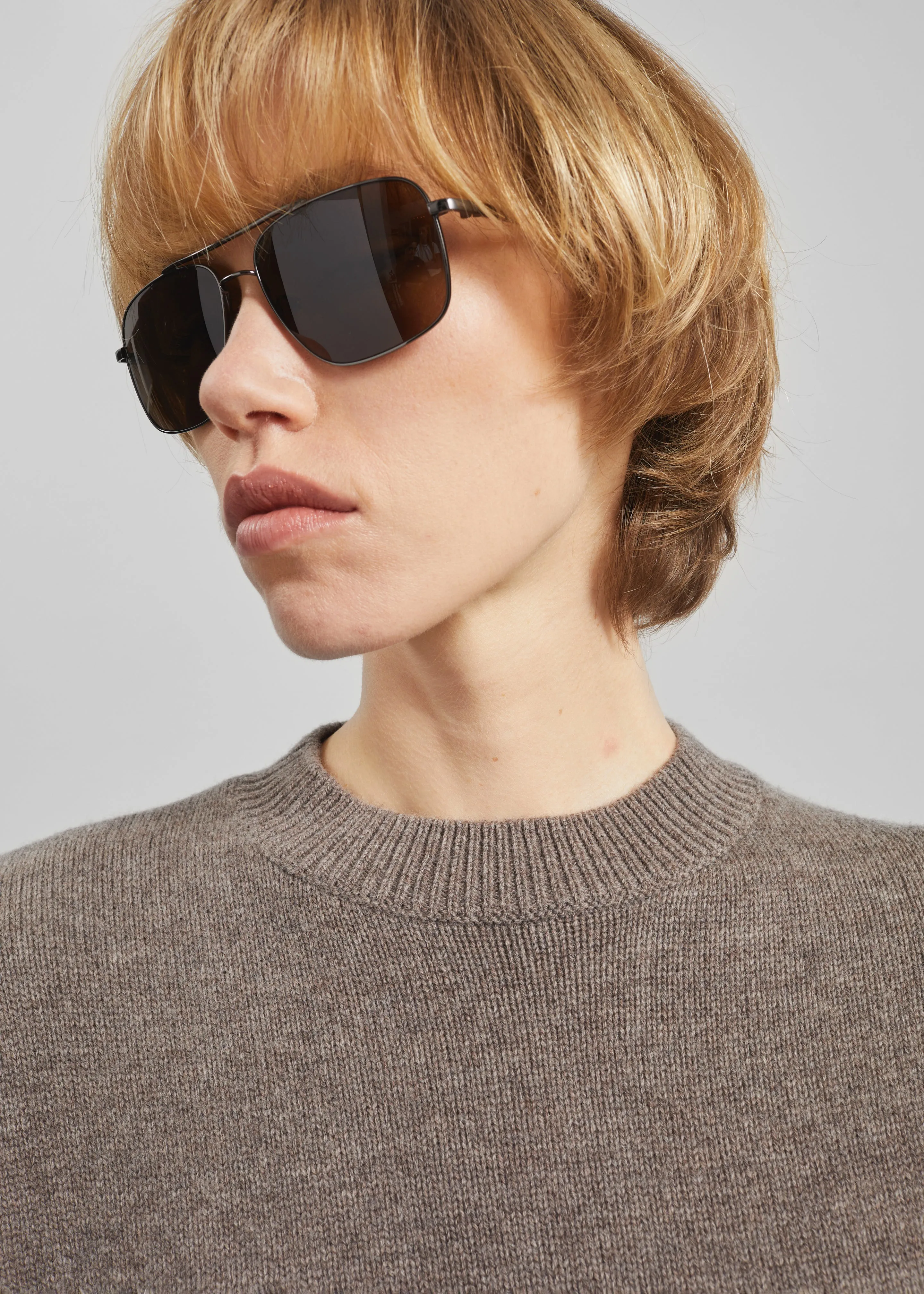 Rafaela Padded Knit Sweater - Dark Taupe sold by Frankie Shop product image thumbnail 3