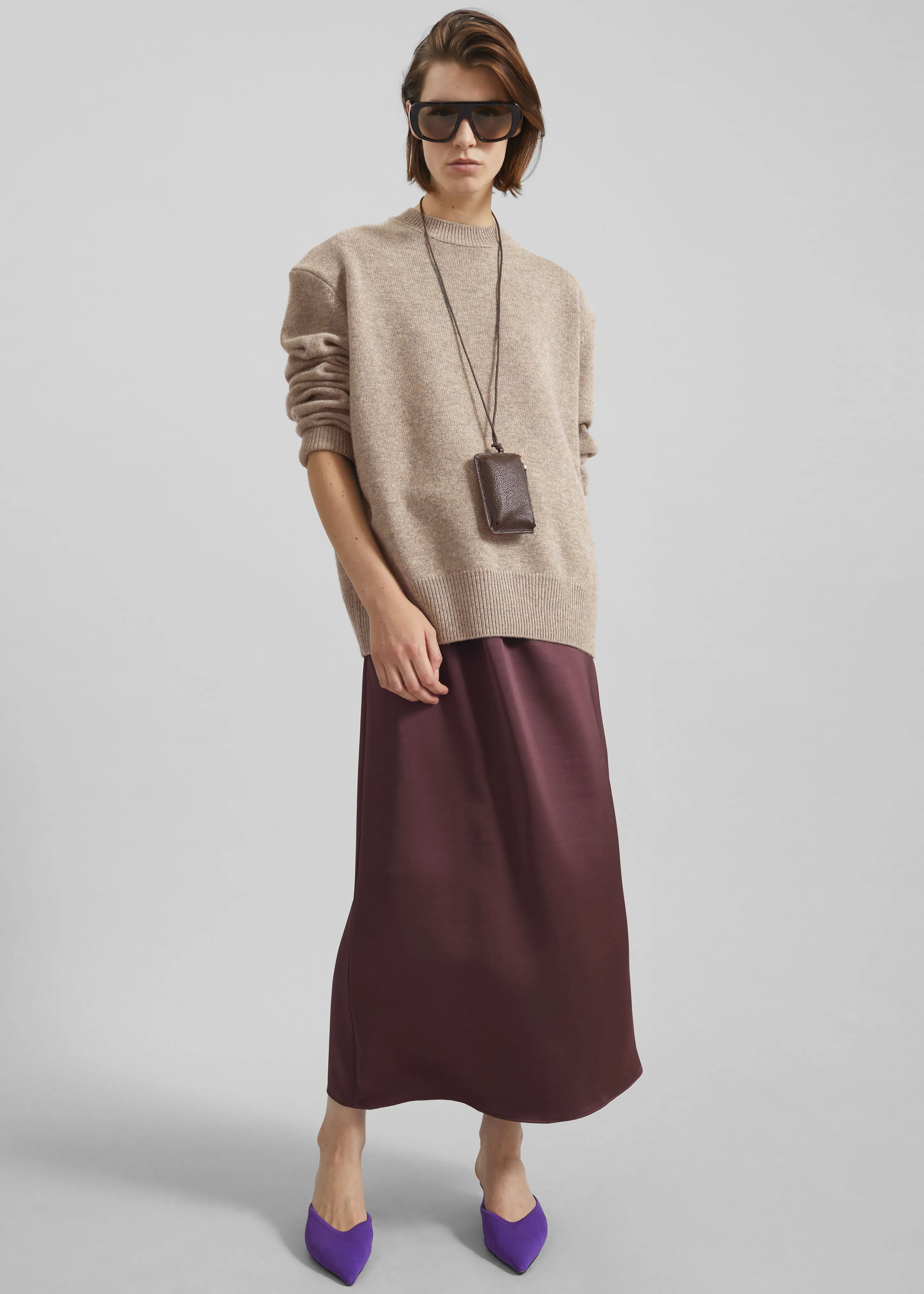 Rafaela Padded Knit Sweater - Taupe sold by Frankie Shop product image thumbnail 3