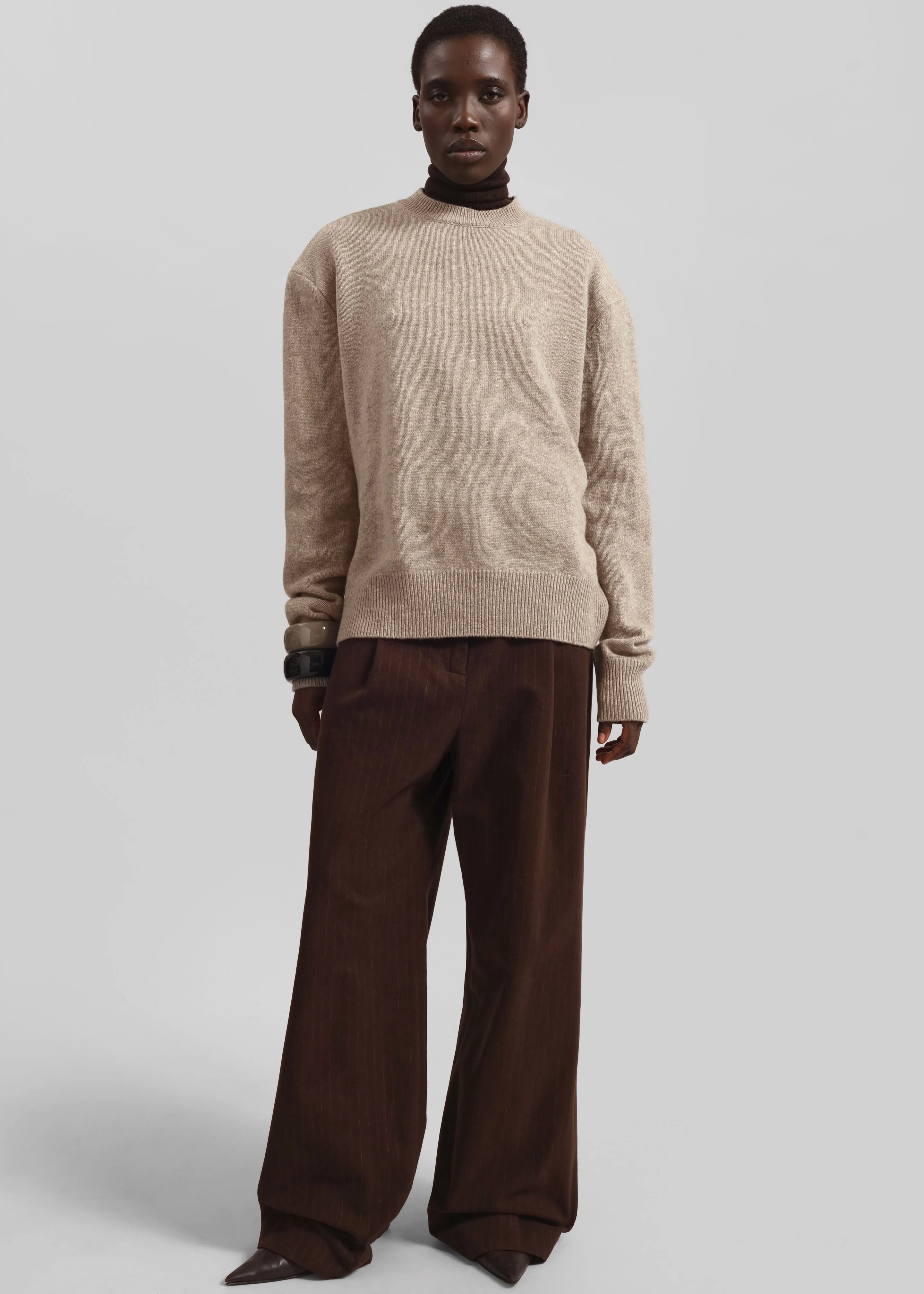 Rafaela Padded Knit Sweater - Taupe sold by Frankie Shop product image thumbnail 5