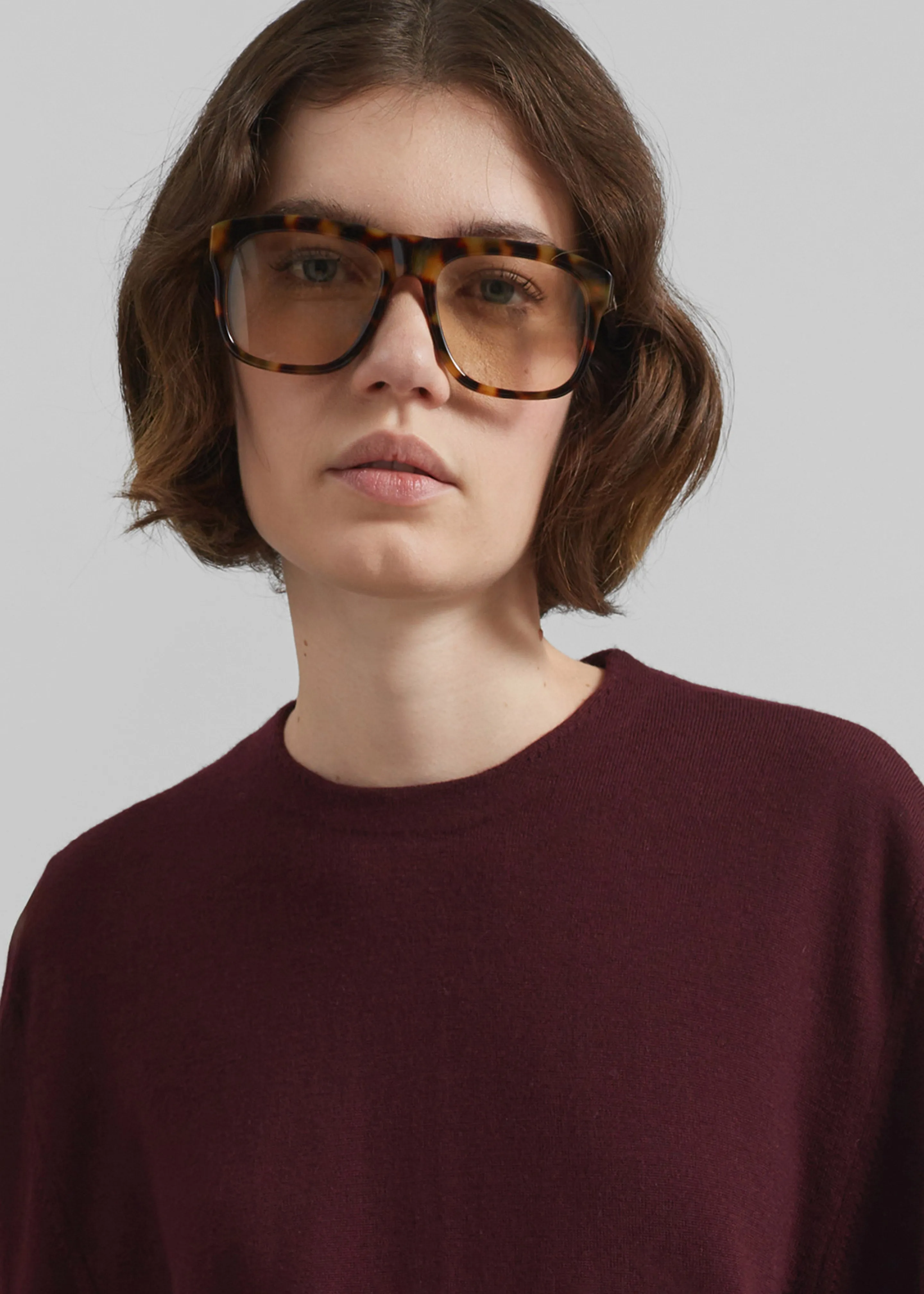 Morang Merino Wool Sweater - Burgundy sold by Frankie Shop product image thumbnail 3