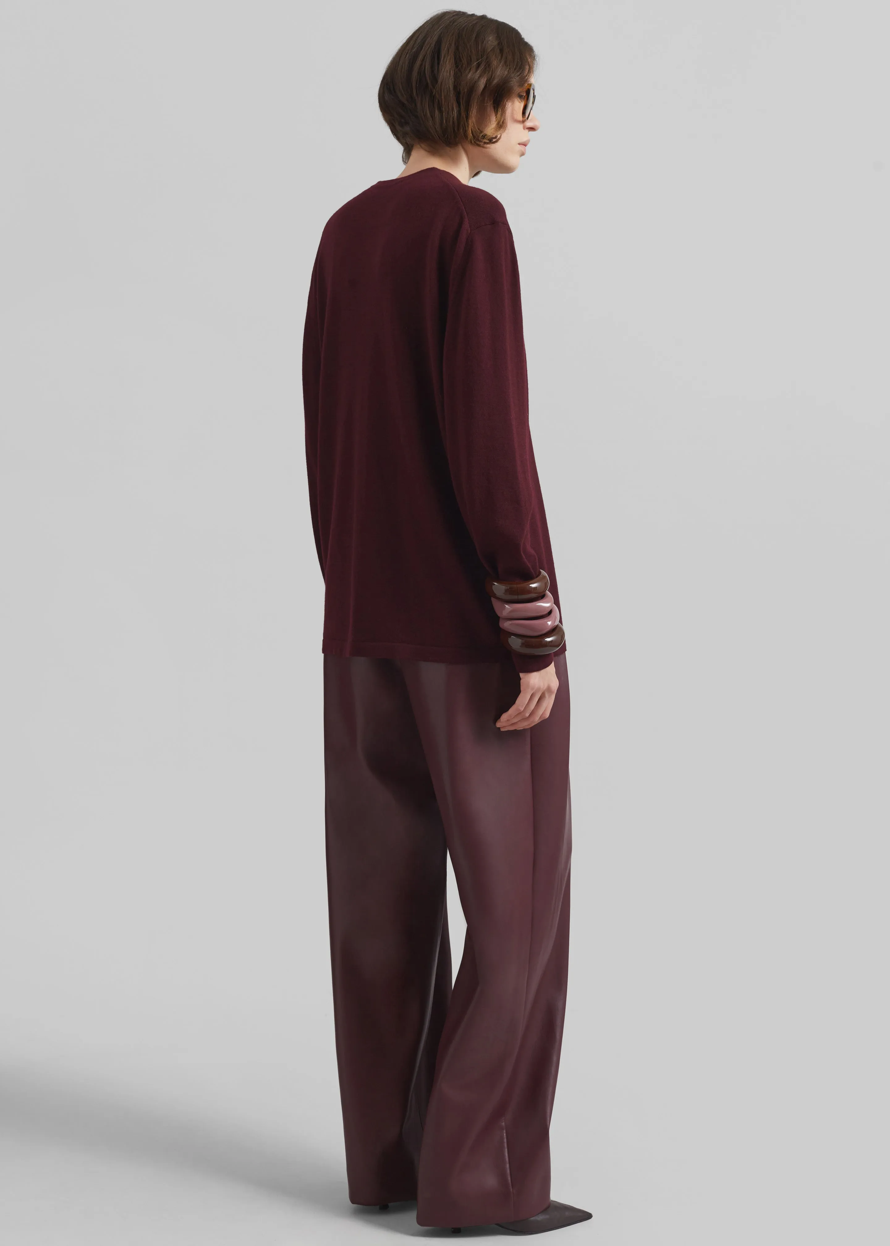 Morang Merino Wool Sweater - Burgundy sold by Frankie Shop product image thumbnail 5