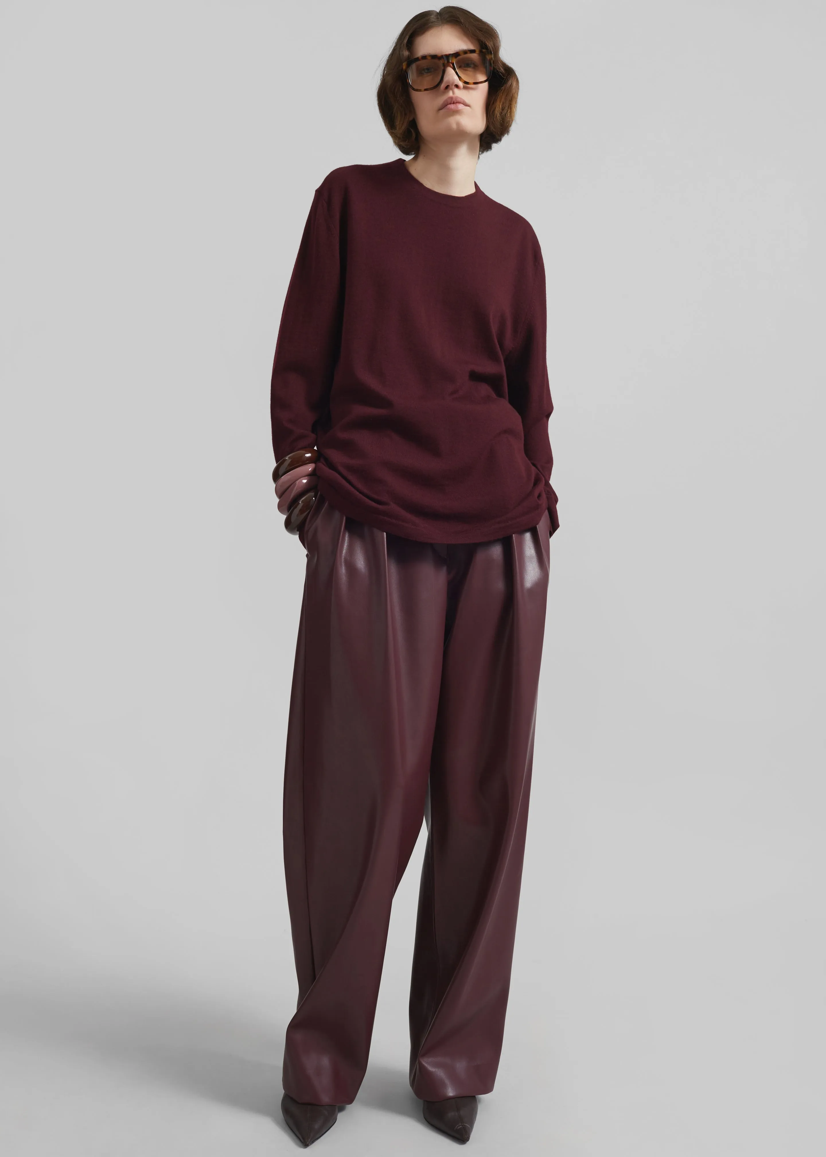 Morang Merino Wool Sweater - Burgundy sold by Frankie Shop product image thumbnail 2