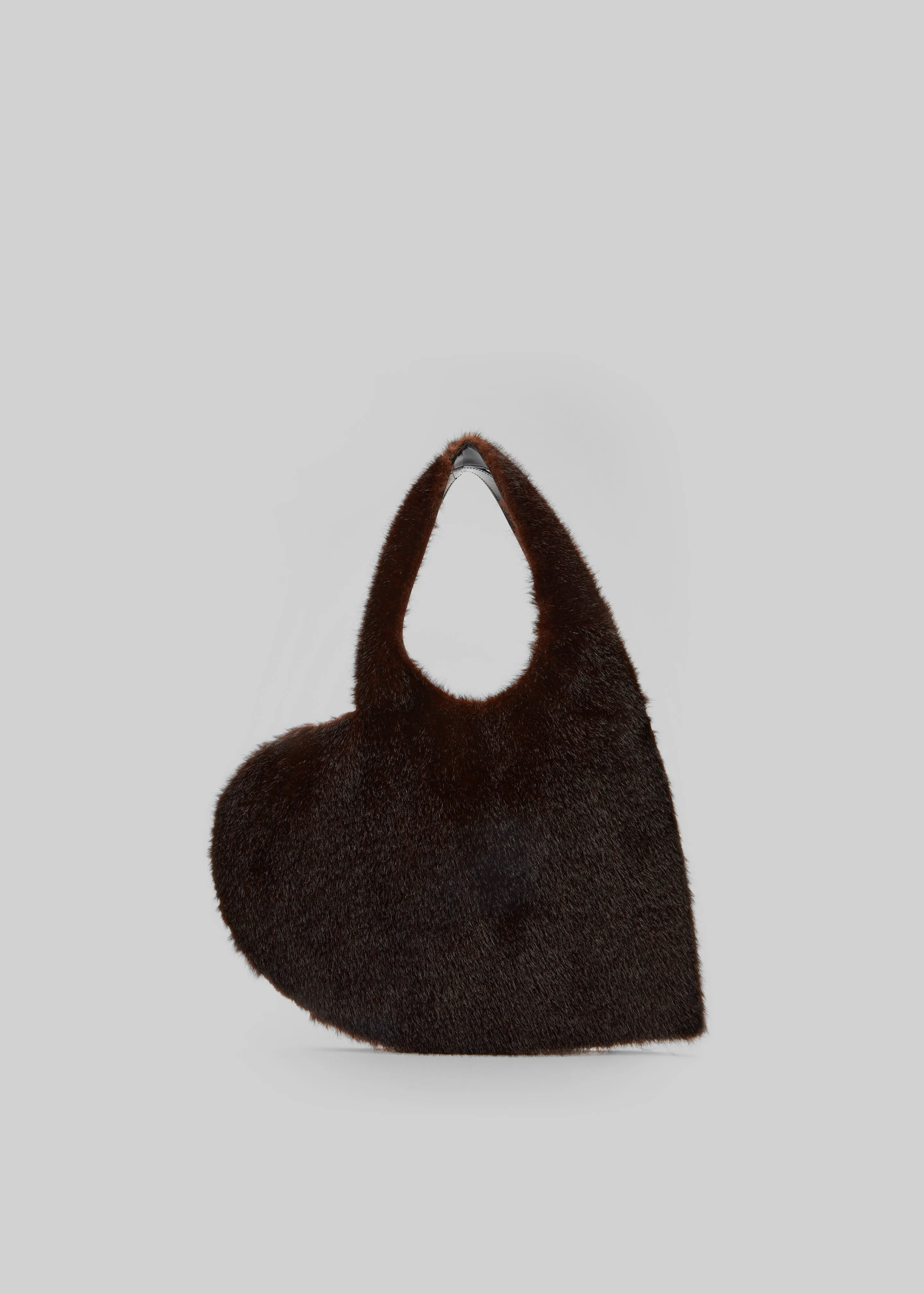 Coperni Faux Fur Heart Tote - Brown sold by Frankie Shop