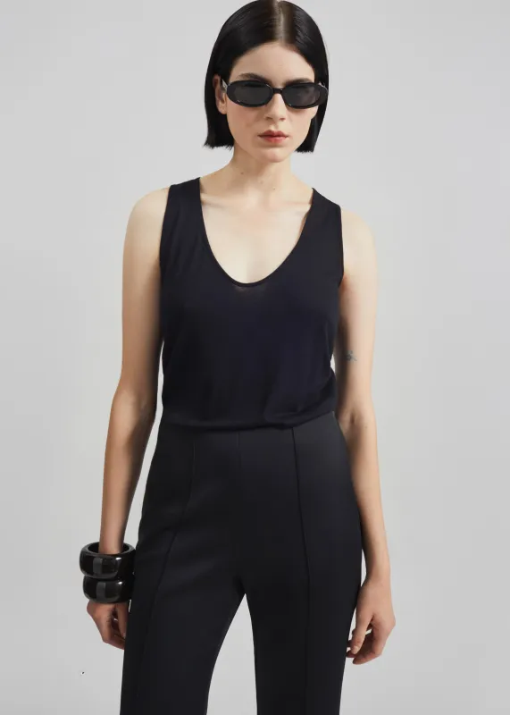 Loulou de Saison Albia LDS Tank Top - Black sold by Frankie Shop