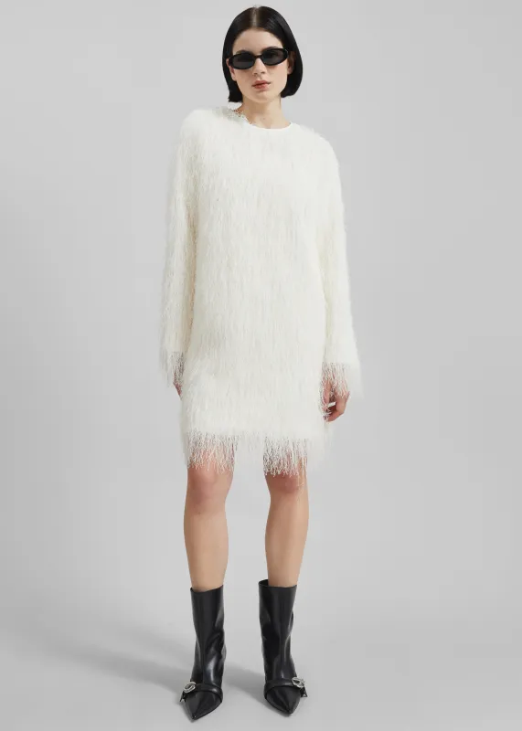 Loulou de Saison Tina Longsleeve Mini Dress - White sold by Frankie Shop