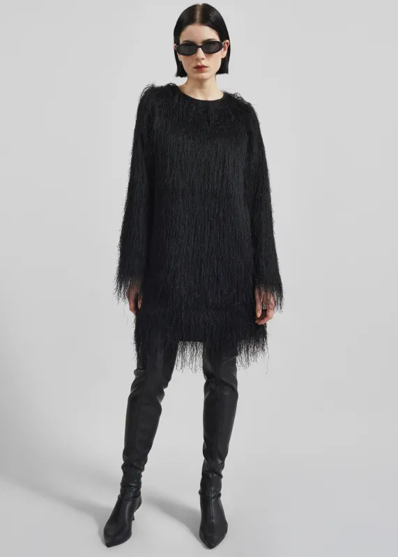 Loulou de Saison Tina Longsleeve Mini Dress - Black sold by Frankie Shop