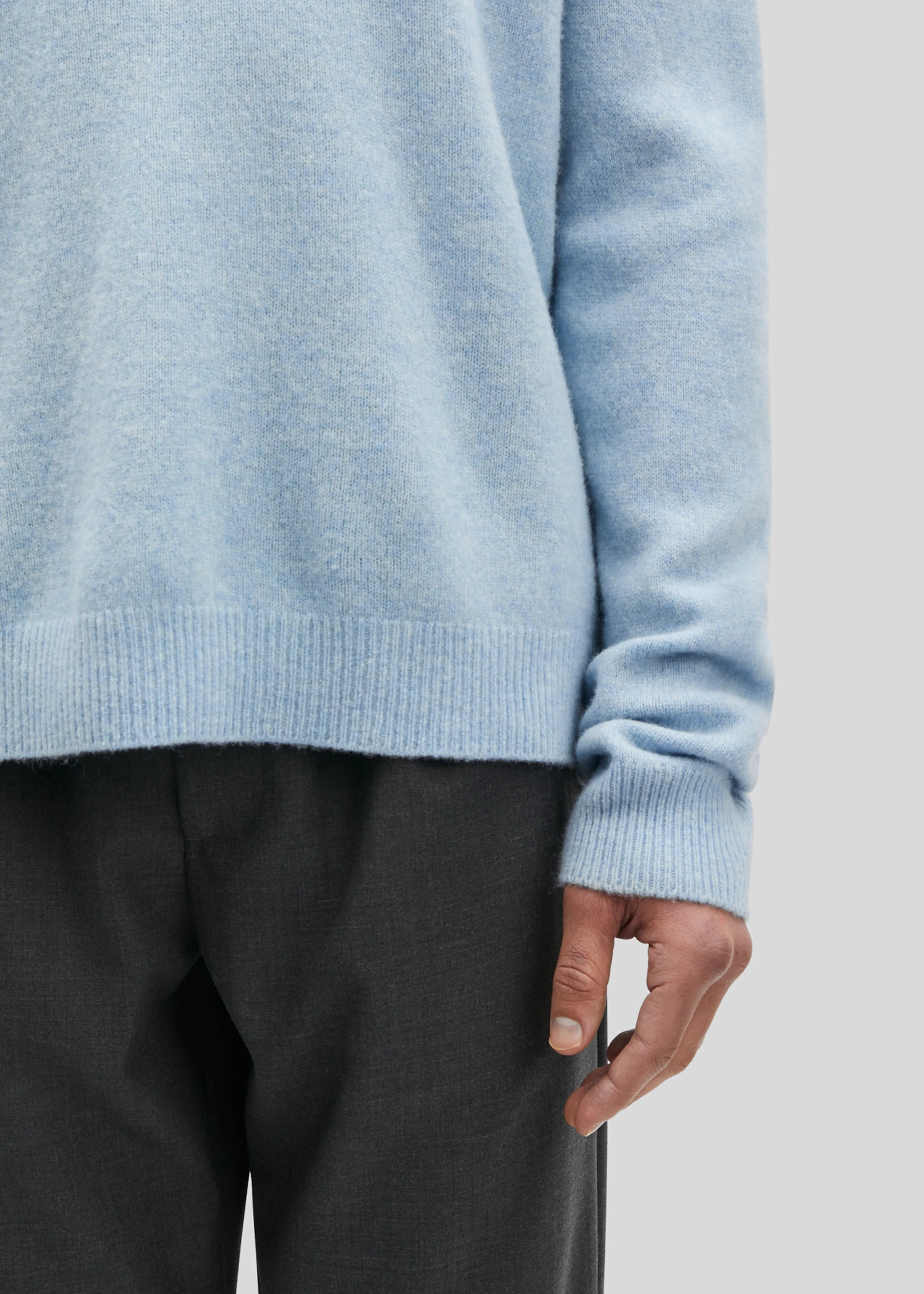 Samsøe Samsøe Isak Knit Sweater - Subdued Blue sold by Frankie Shop product image thumbnail 3