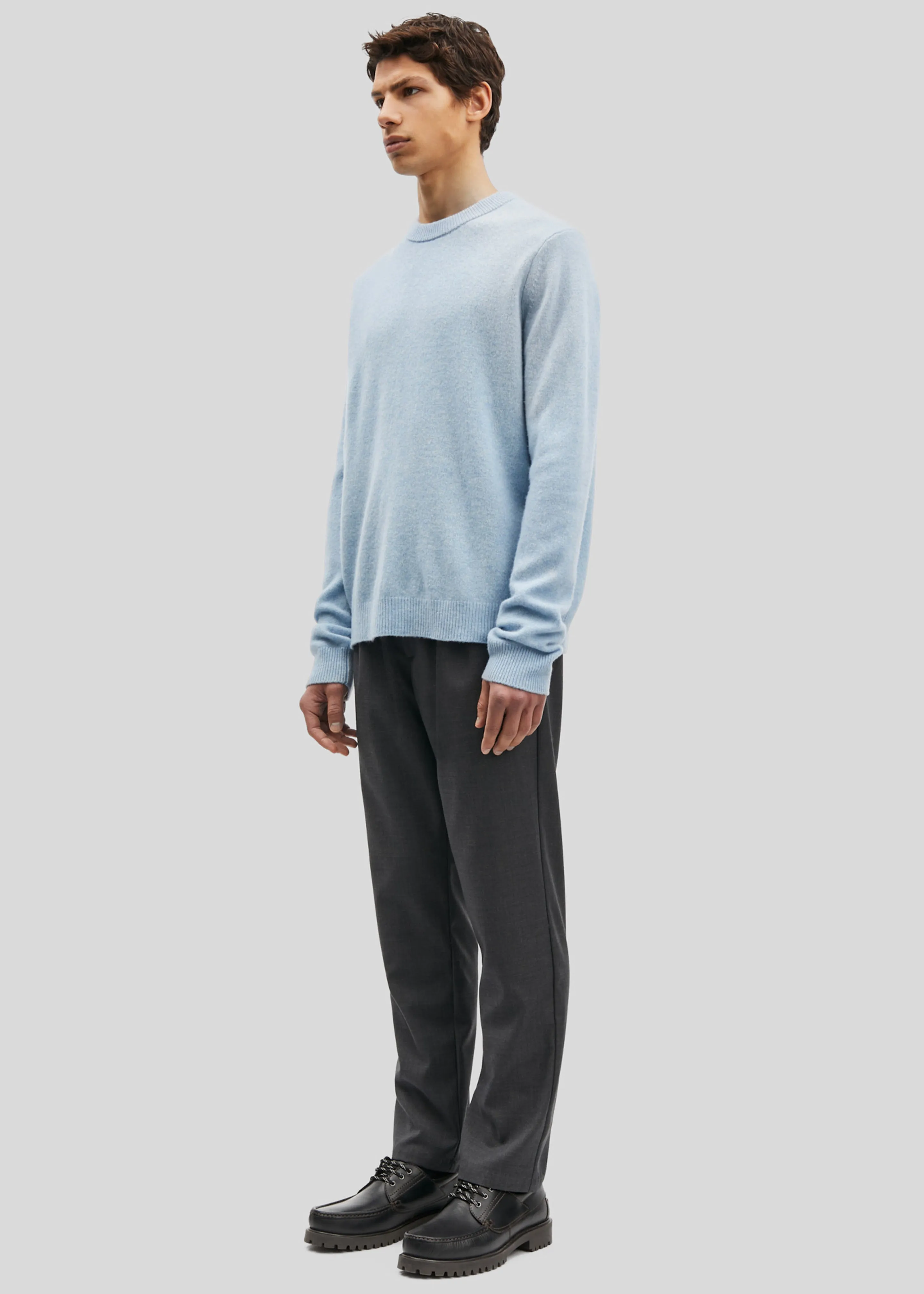 Samsøe Samsøe Isak Knit Sweater - Subdued Blue sold by Frankie Shop product image thumbnail 4