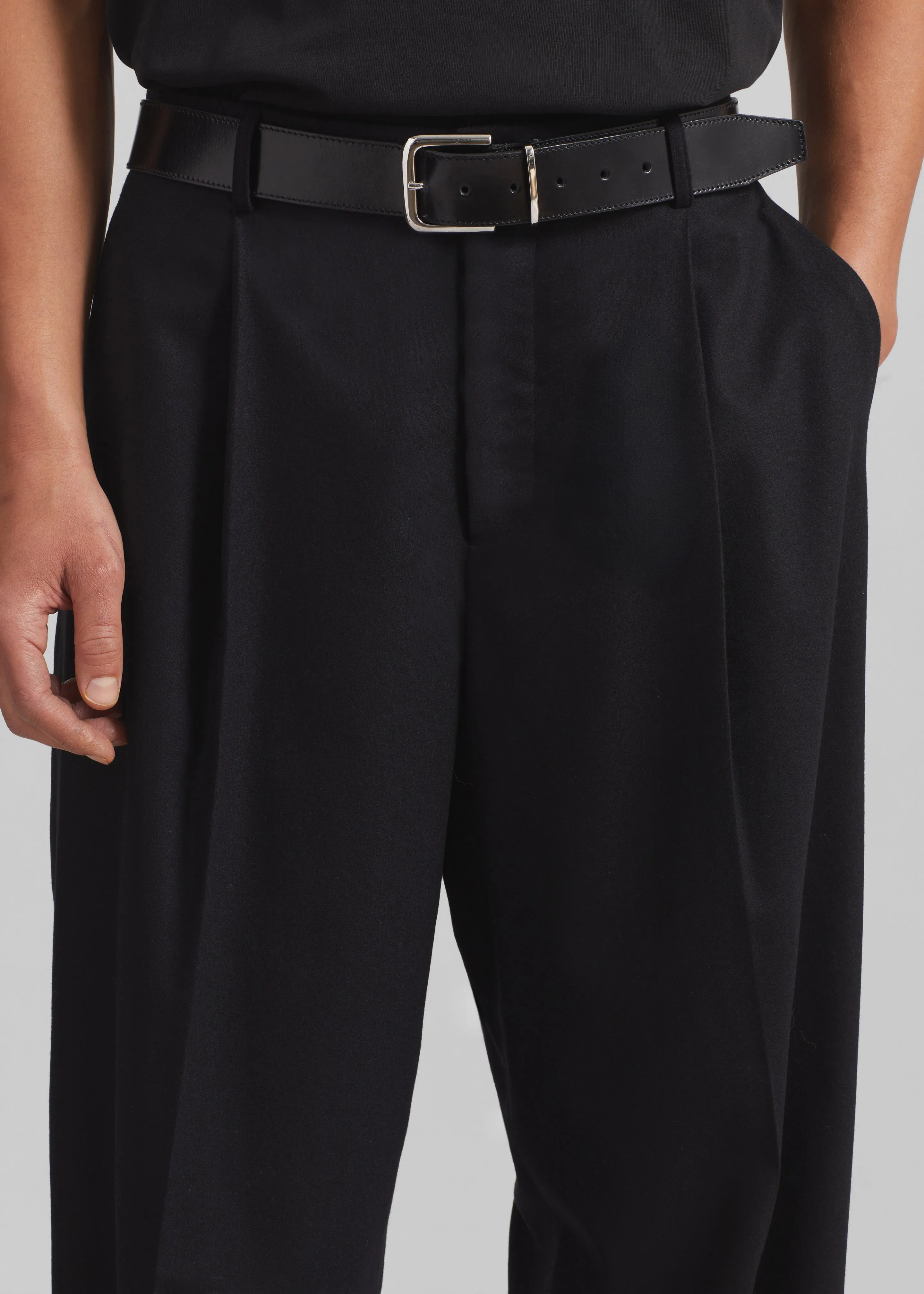Milton Flannel Trousers - Black sold by Frankie Shop product image thumbnail 4