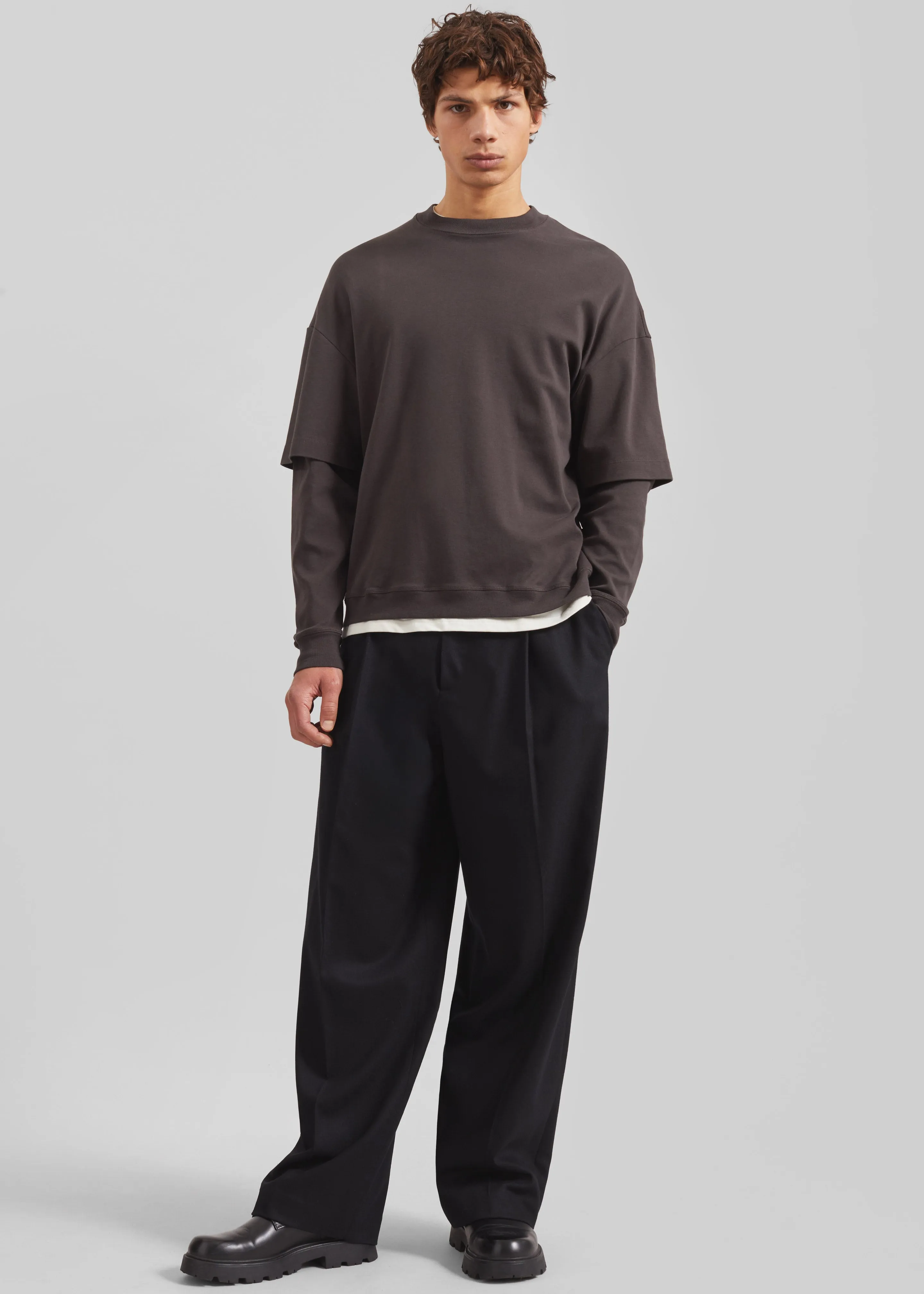 Milton Flannel Trousers - Black sold by Frankie Shop product image thumbnail 5