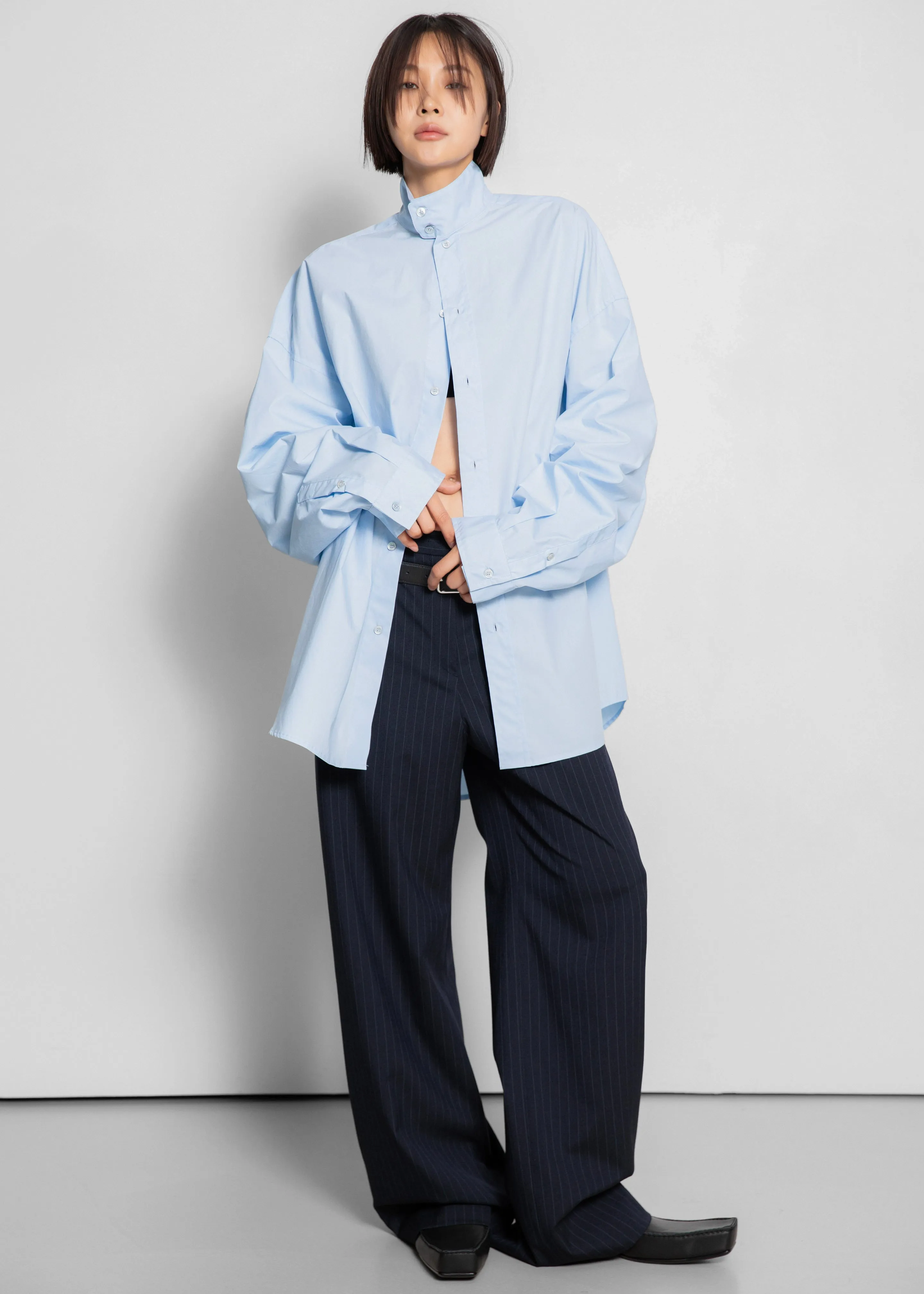 Riken Oversized Shirt - Sky Blue sold by Frankie Shop product image thumbnail 5