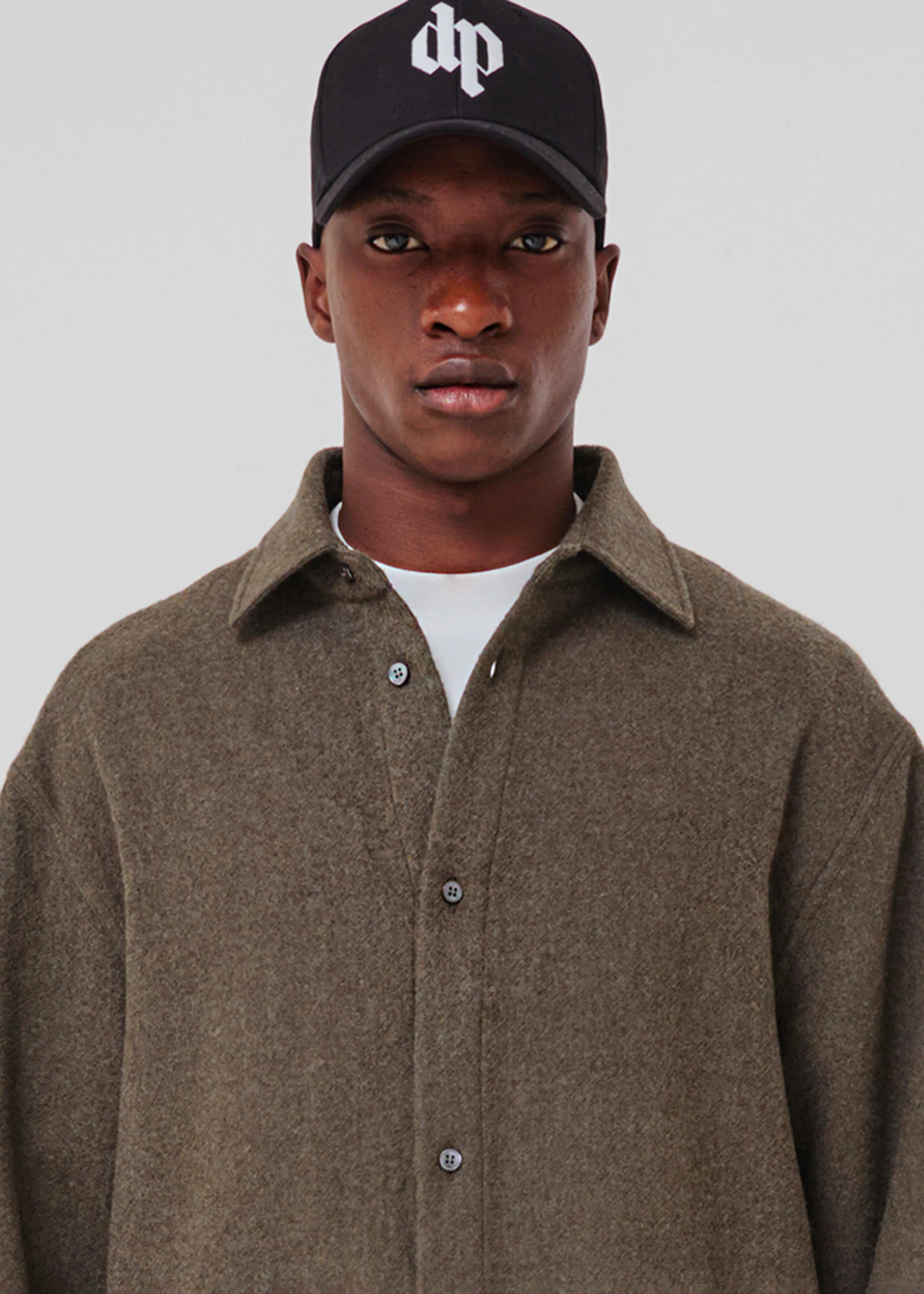 Darkpark Keanu Japanese Light Wool Shirt - Military Green sold by Frankie Shop product image thumbnail 3