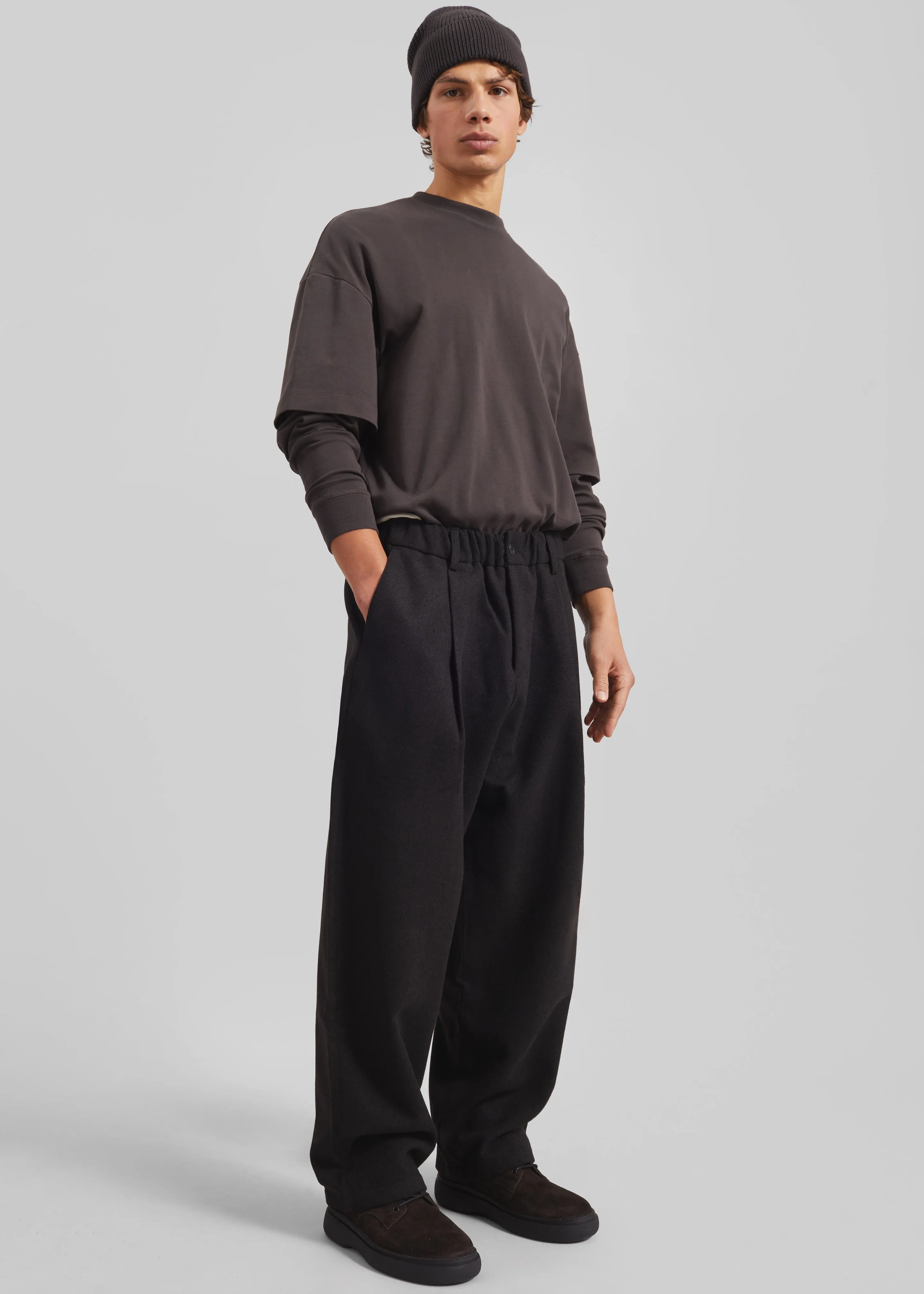 Felix Wool Blend Trousers - Black sold by Frankie Shop product image thumbnail 4